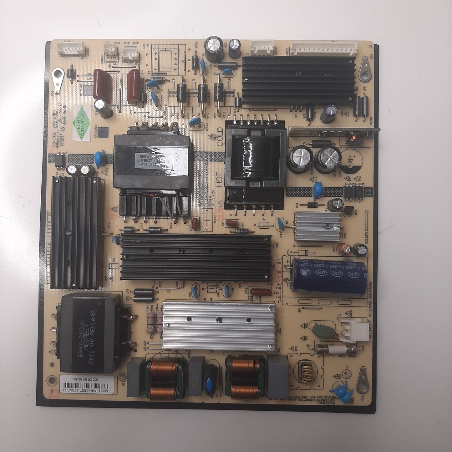 CARTE D'ALIMENTATION MEGMEET MP5565T-175V600 pour Télé SCHNEIDER  SC-65LEDSC200PL