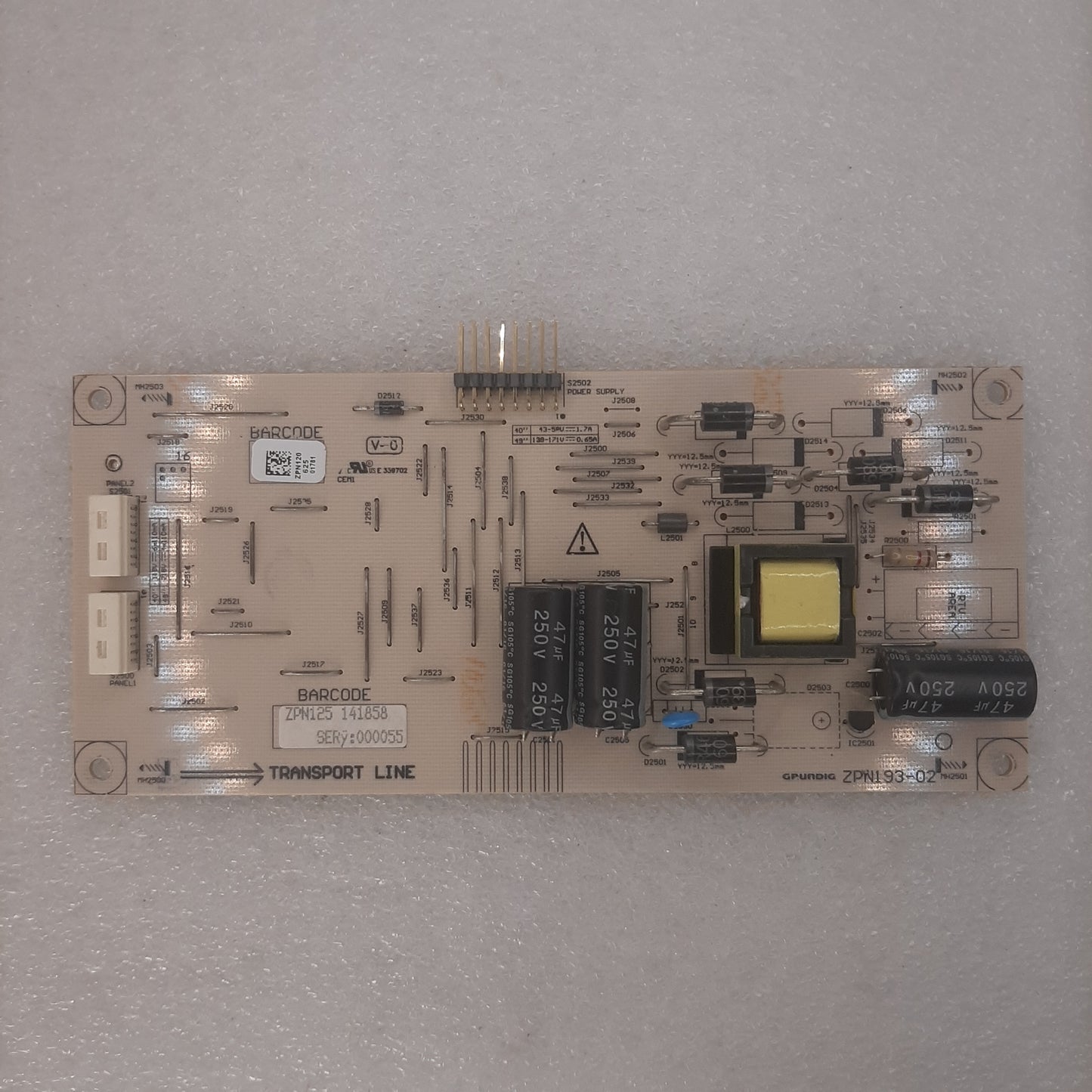 PILOTE LED ZPN125 / ZPN120 pour Télé GRUNDIG 49 VLX 8650