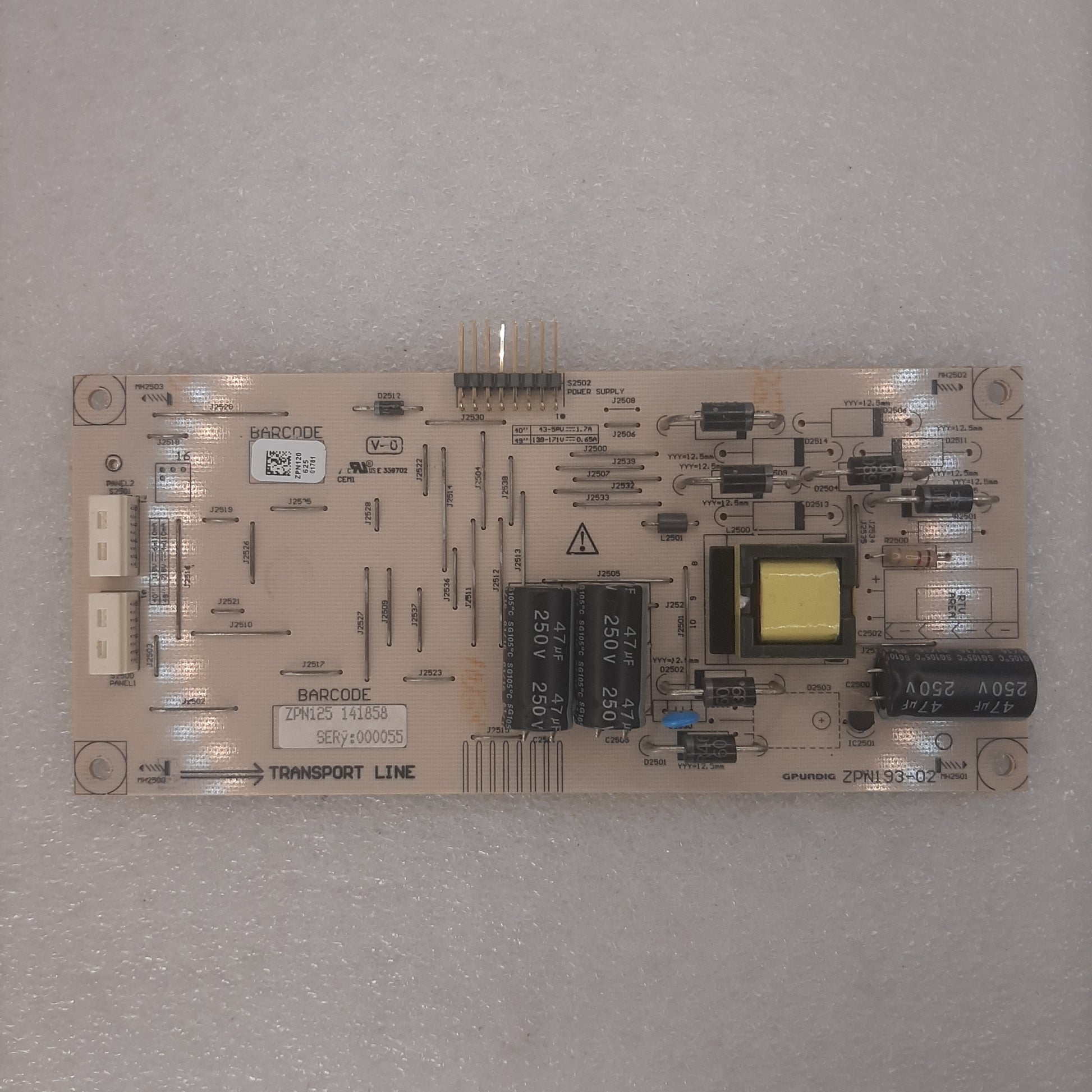 PILOTE LED ZPN125 / ZPN120 pour Télé GRUNDIG 49 VLX 8650