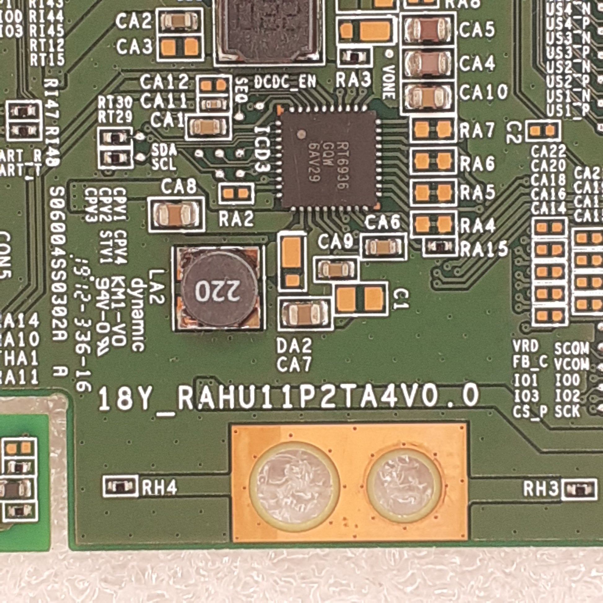 Carte T-CON 18Y_RAHU11P2TAV0.0 pour Télé THOMSON  55FT5643