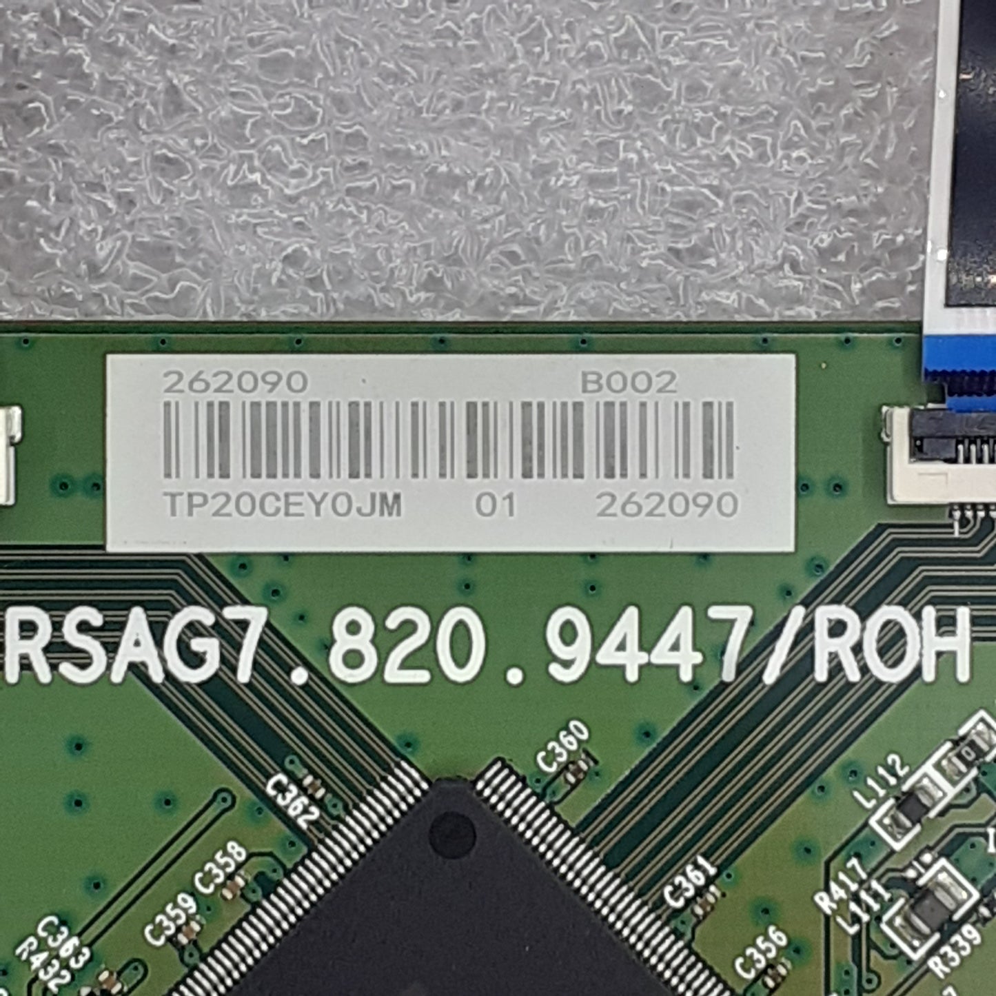 CARTE T-CON RDSAG7.820.9447/ROH pour télé HISENSE  43A7500F