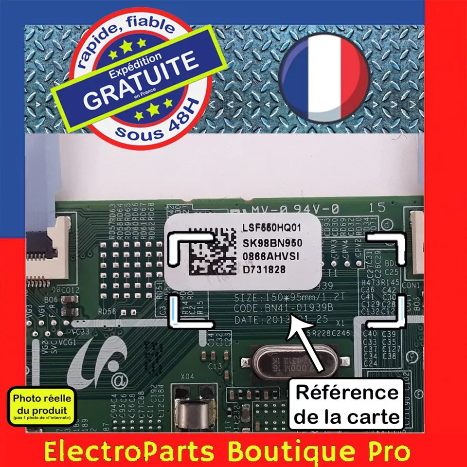 Carte T-CON BN41-019392 pour télé SAMSUNG UE55F80005 L