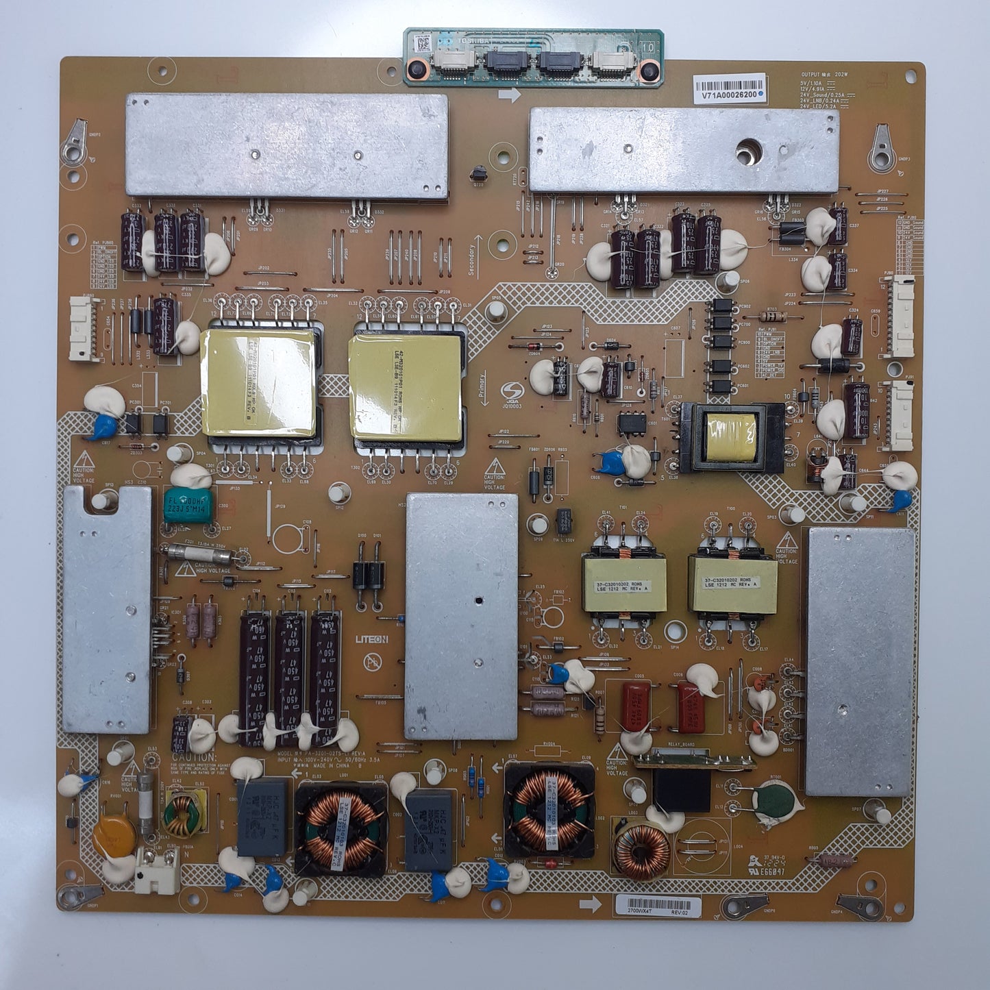 CARTE D'ALIMENTATION V71A00026200  / 2700WX4T pour Télé TOSHIBA  55VL963