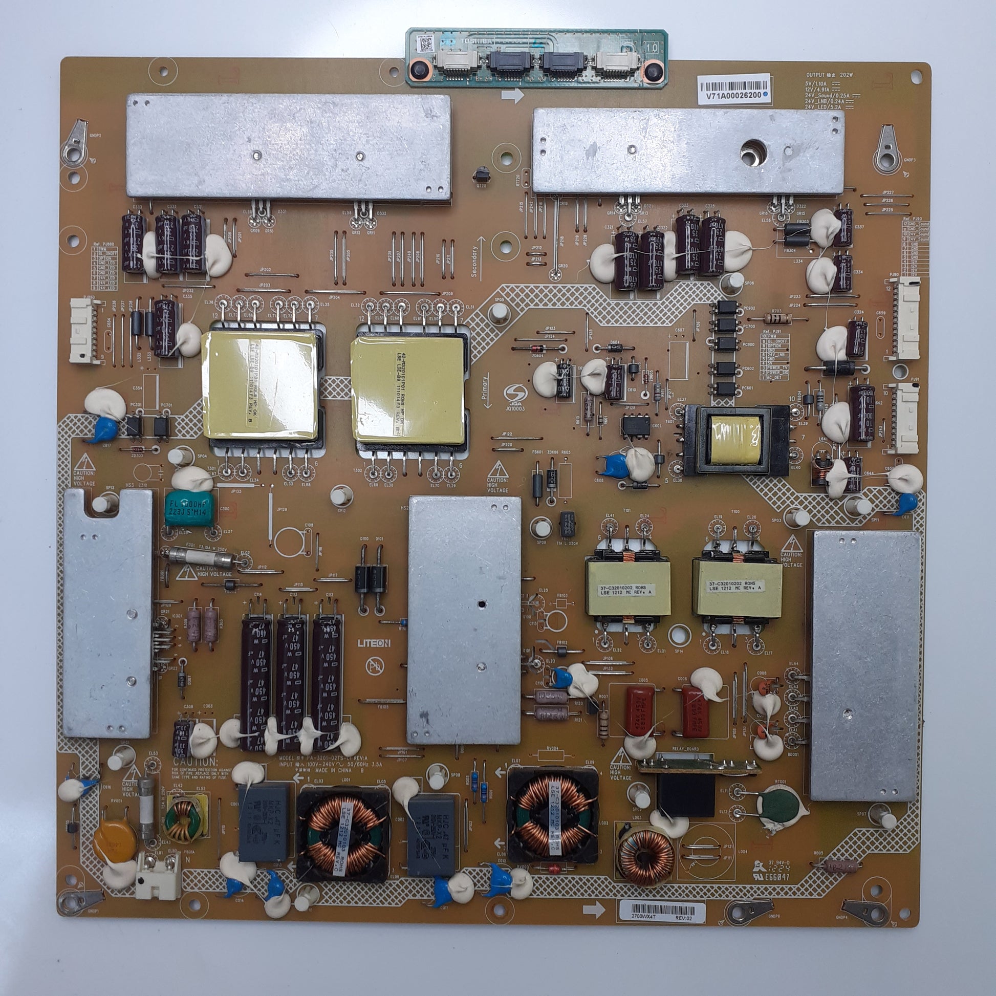 CARTE D'ALIMENTATION V71A00026200  / 2700WX4T pour Télé TOSHIBA  55VL963