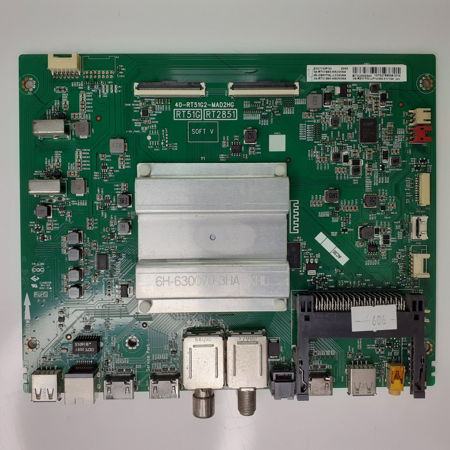 CARTE PRINCIPALE 08-RT51Q65-MA200AA pour Télé TCL 65C715
