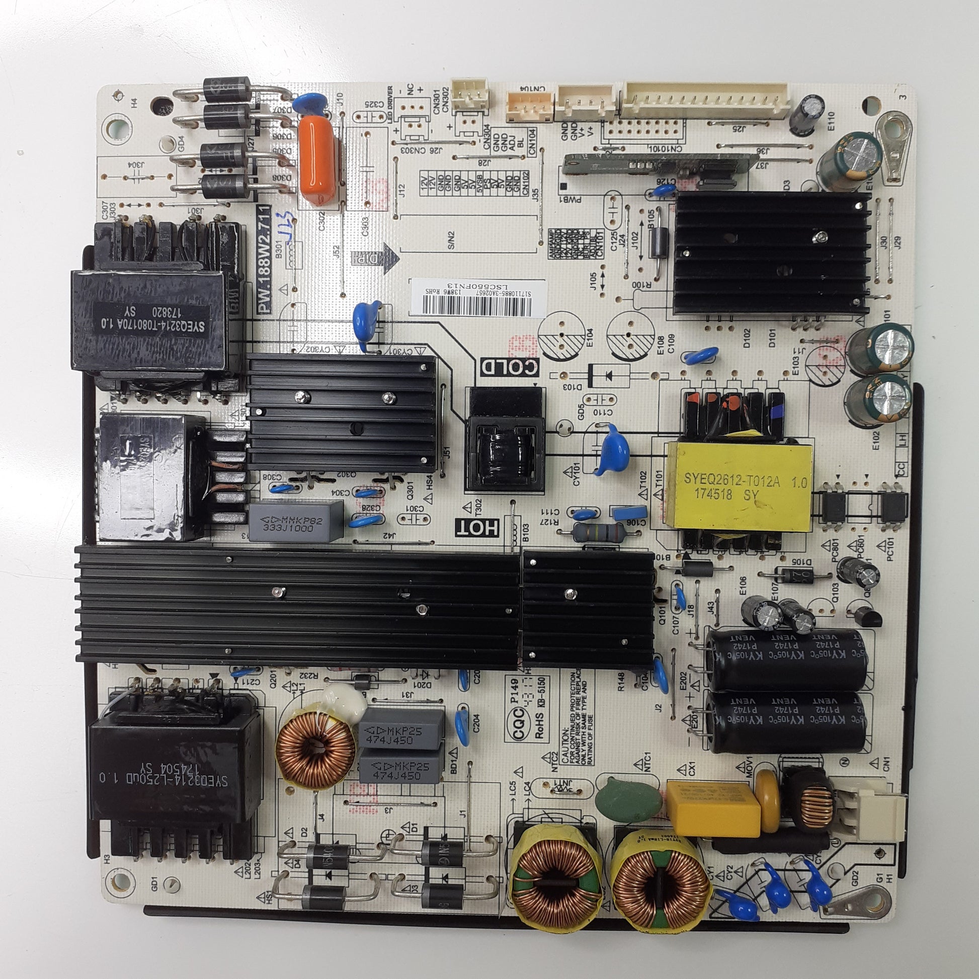 CARTE D'ALIMENTATION LSC550FN13 PW.188W2.711 pour Télé SHARP  LC-55CUG8062E