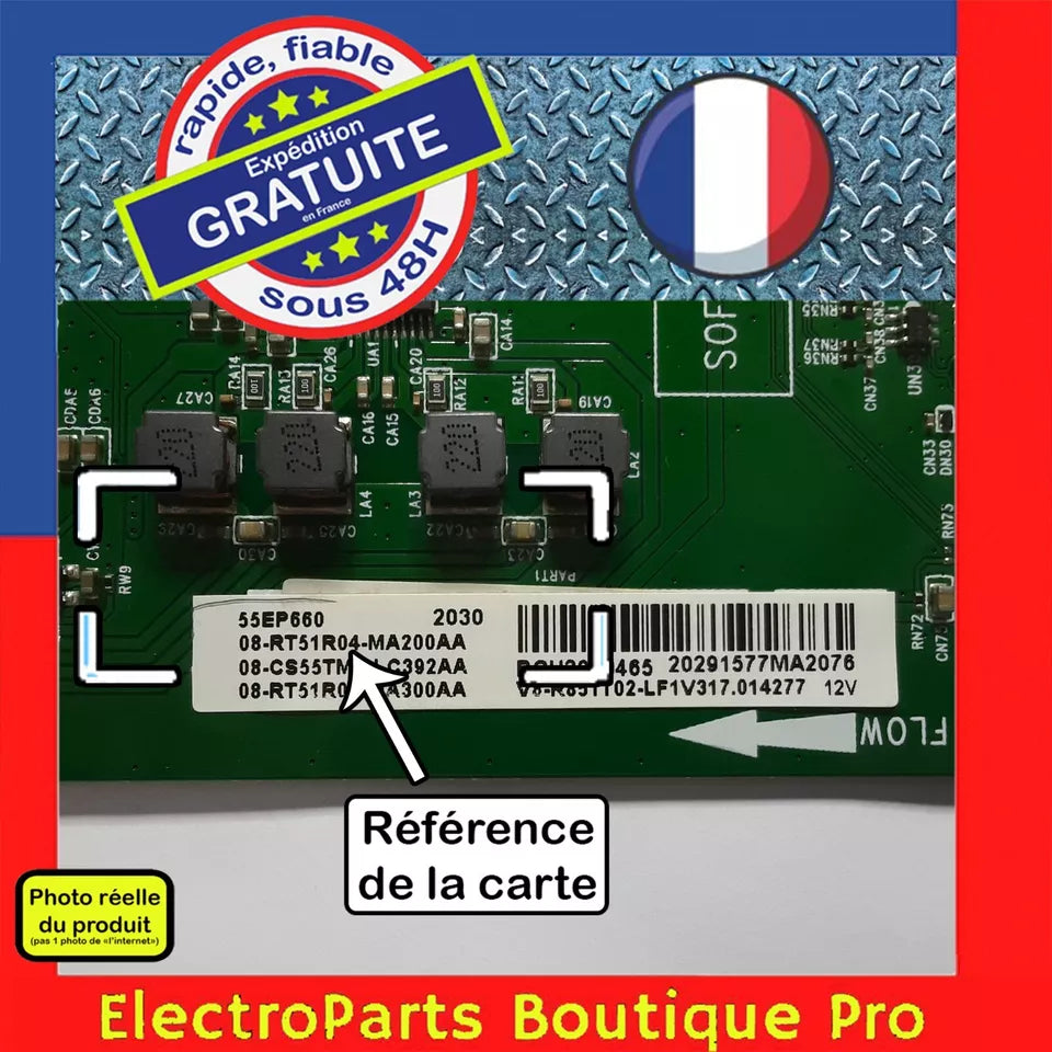 Carte principale  08-RT51R04-MA200AA pour télé TCL 55EP660X1