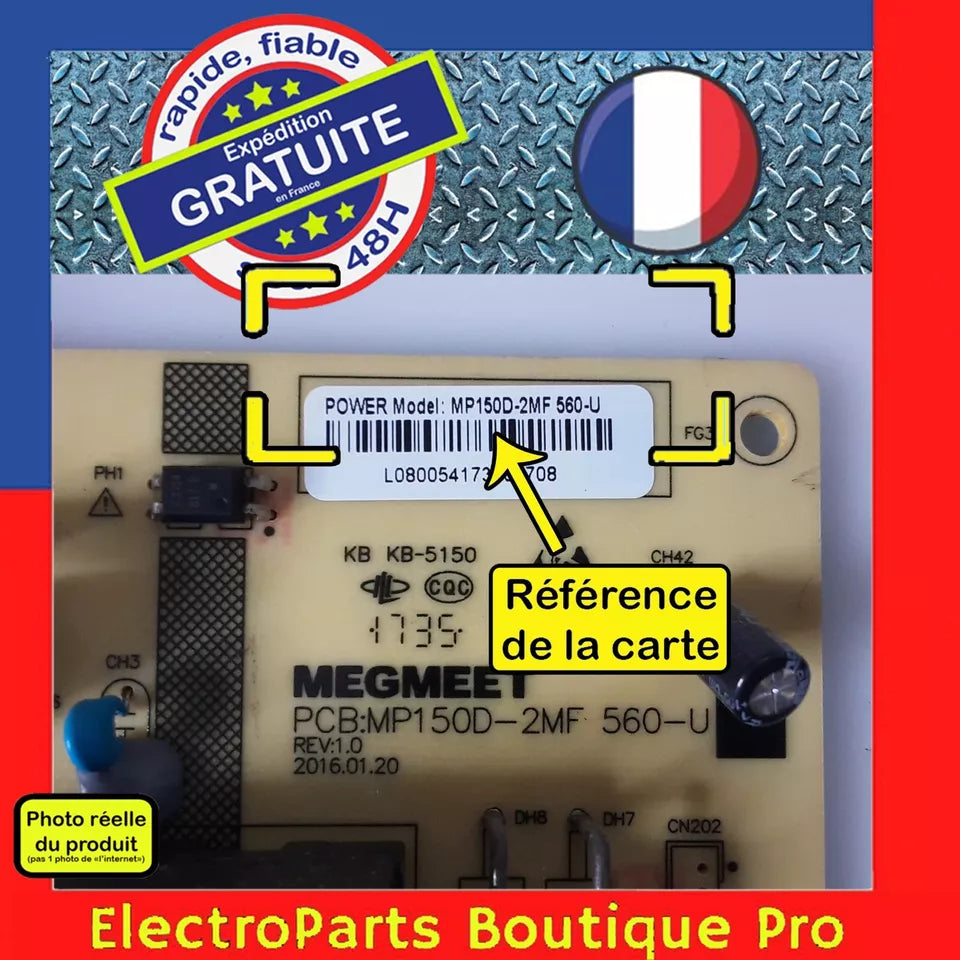 Carte d'alimentation  MP150D-2MF 560U pour télé BRANDT B4902UHD LED