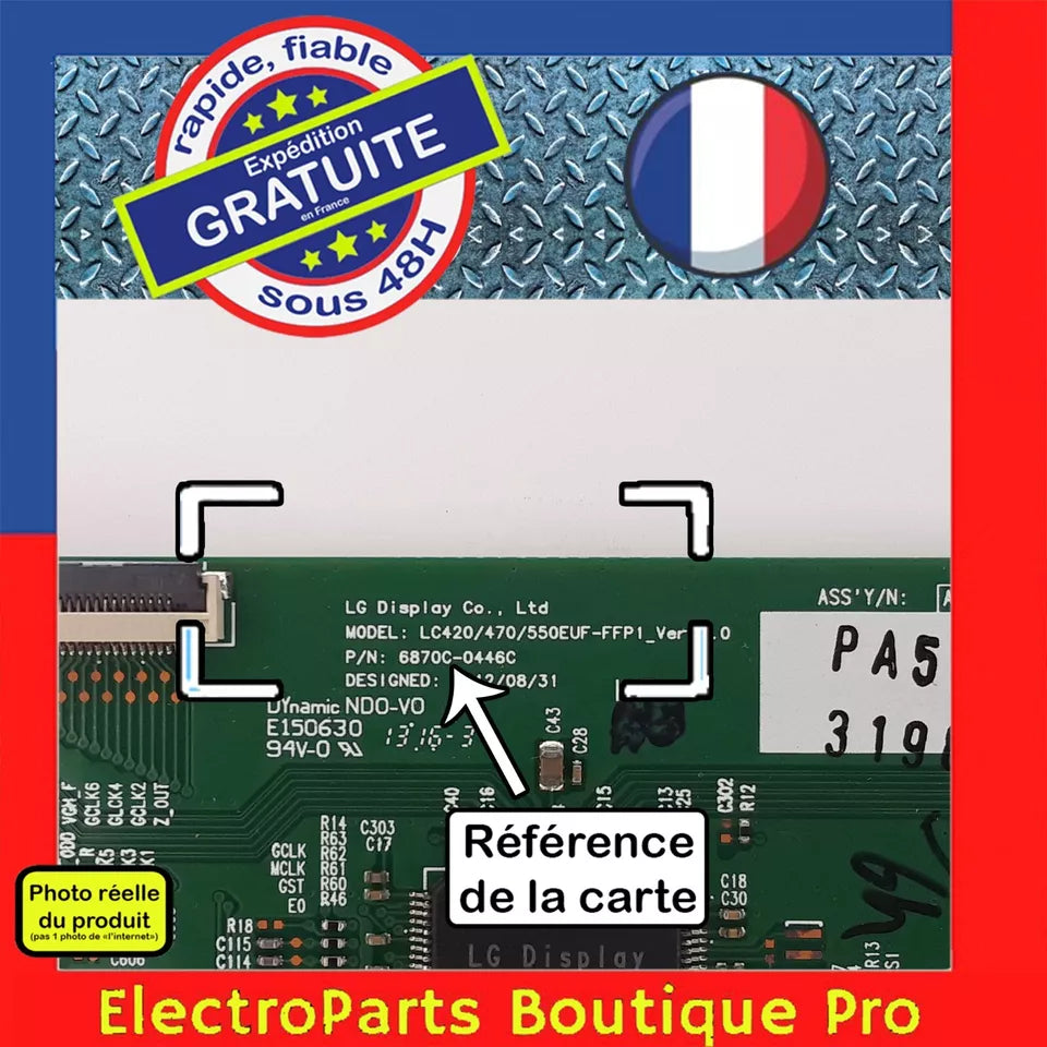 Carte T-CON  LG 6870C-0446C pour télé SONY KDL-55W805A