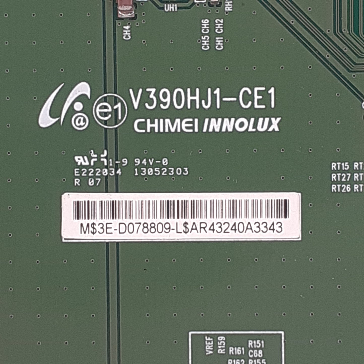 Carte T-CON V390HJ1-CE1 pour Télé THOMSON 39FU5253