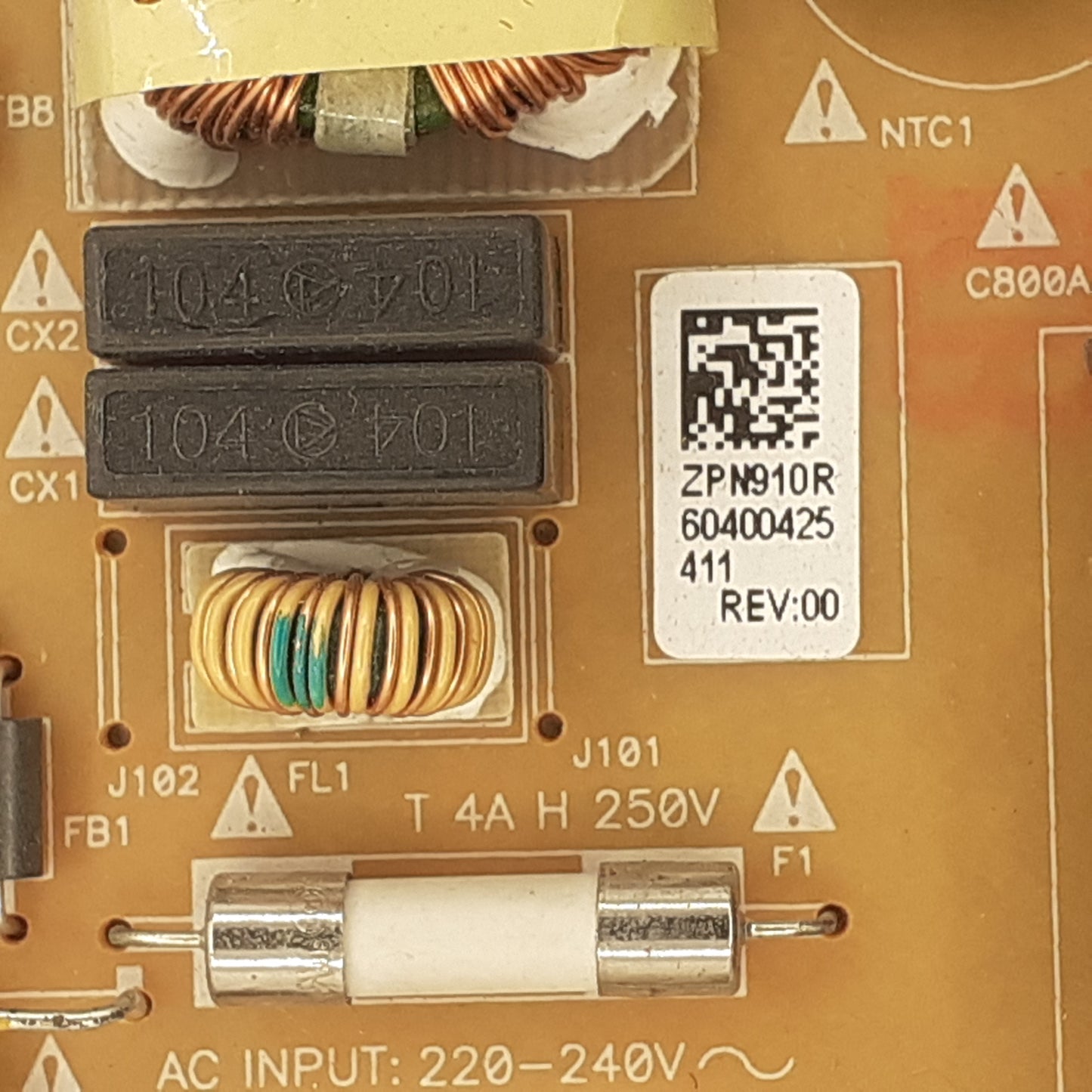 CARTE D'ALIMENTATION ZPN910R pour Télé GRUNDIG 55 VLX 7730