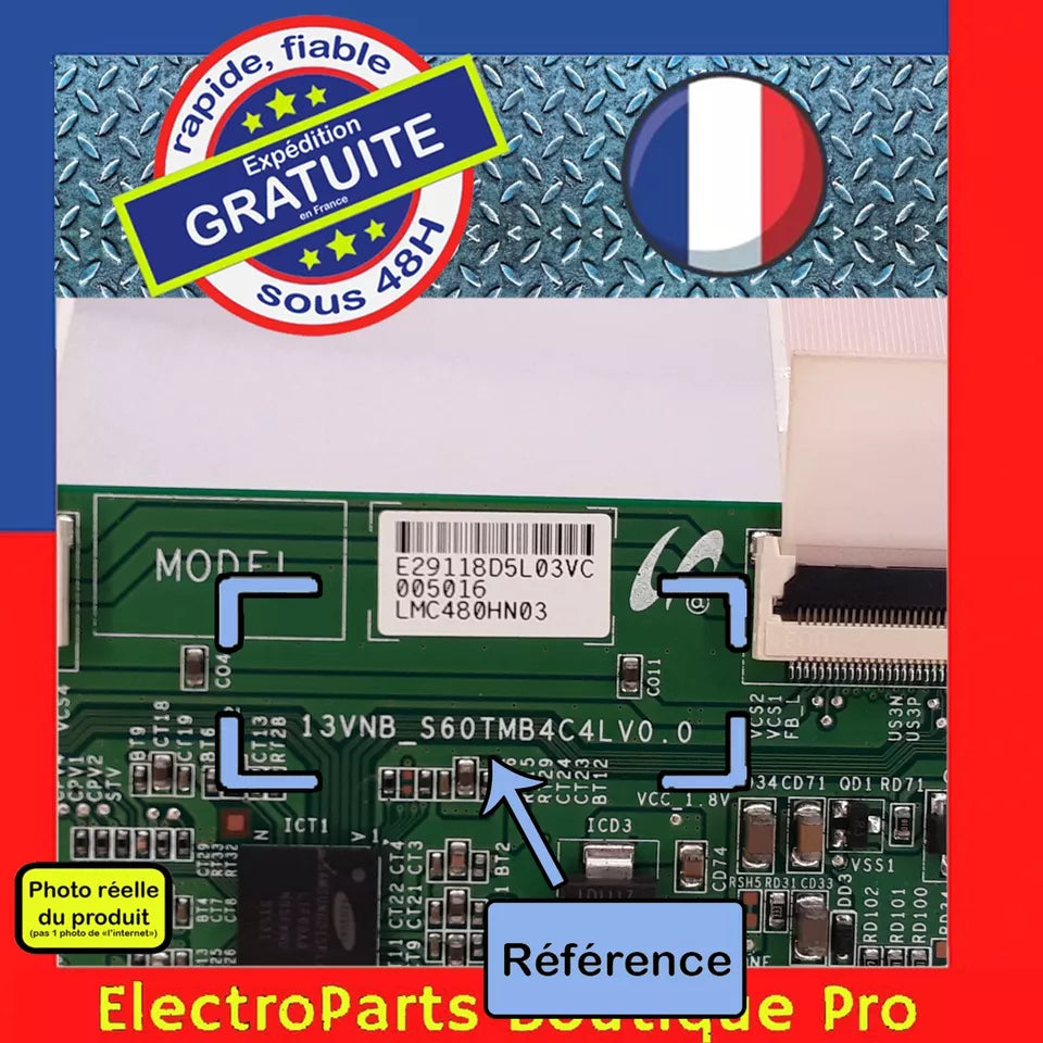 Carte T-CON  13VNB_S60TMB4C4LV0.0 pour télé GRUNDIG  48 VLE 5520 BG