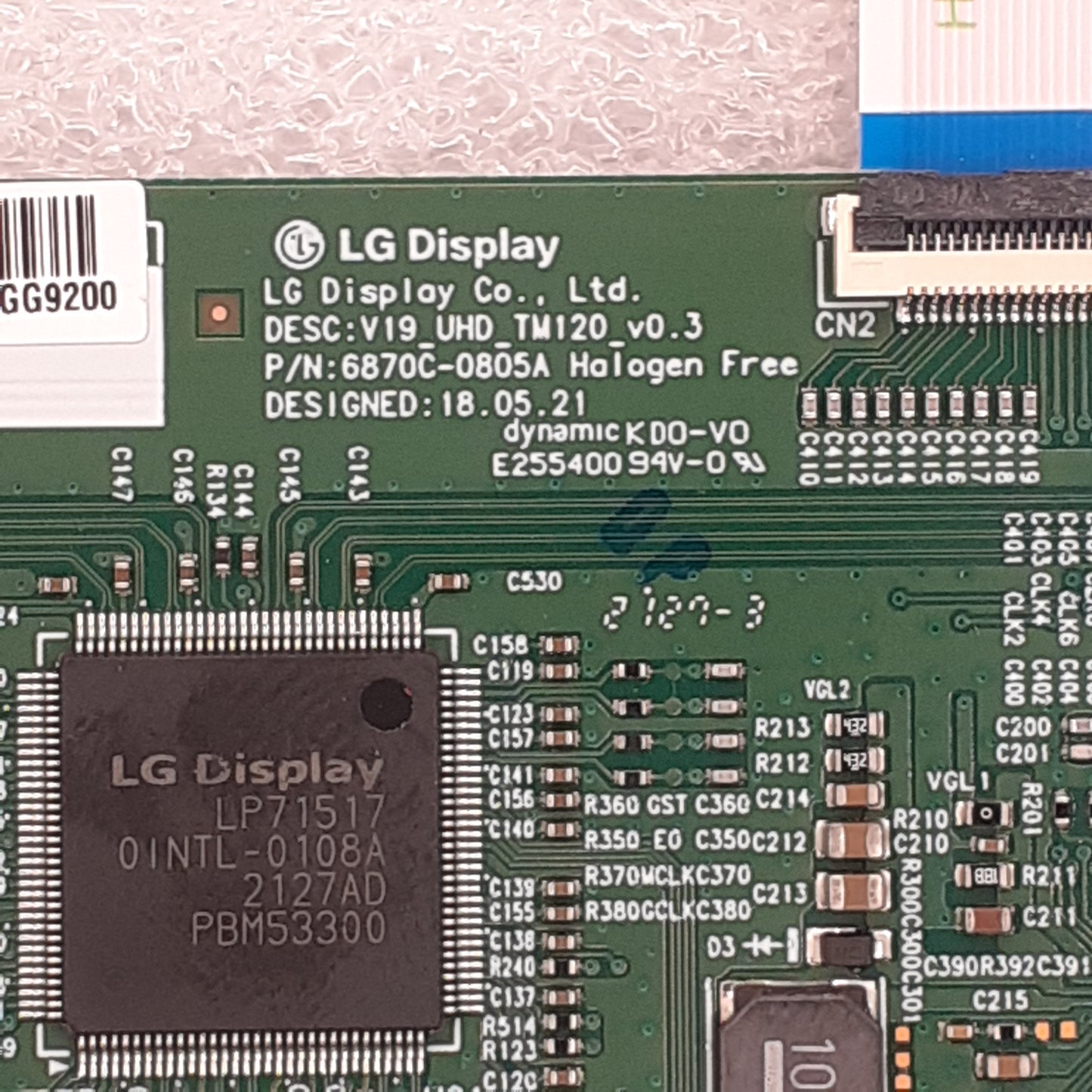 CARTE T-CON 6870c-0805A pour Télé PANASONIC  TX-55JX620E