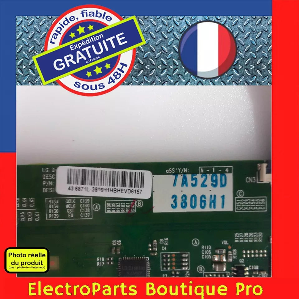 Carte T-CON 6870C-0532A pour télé PANASONIC TX-43E200E