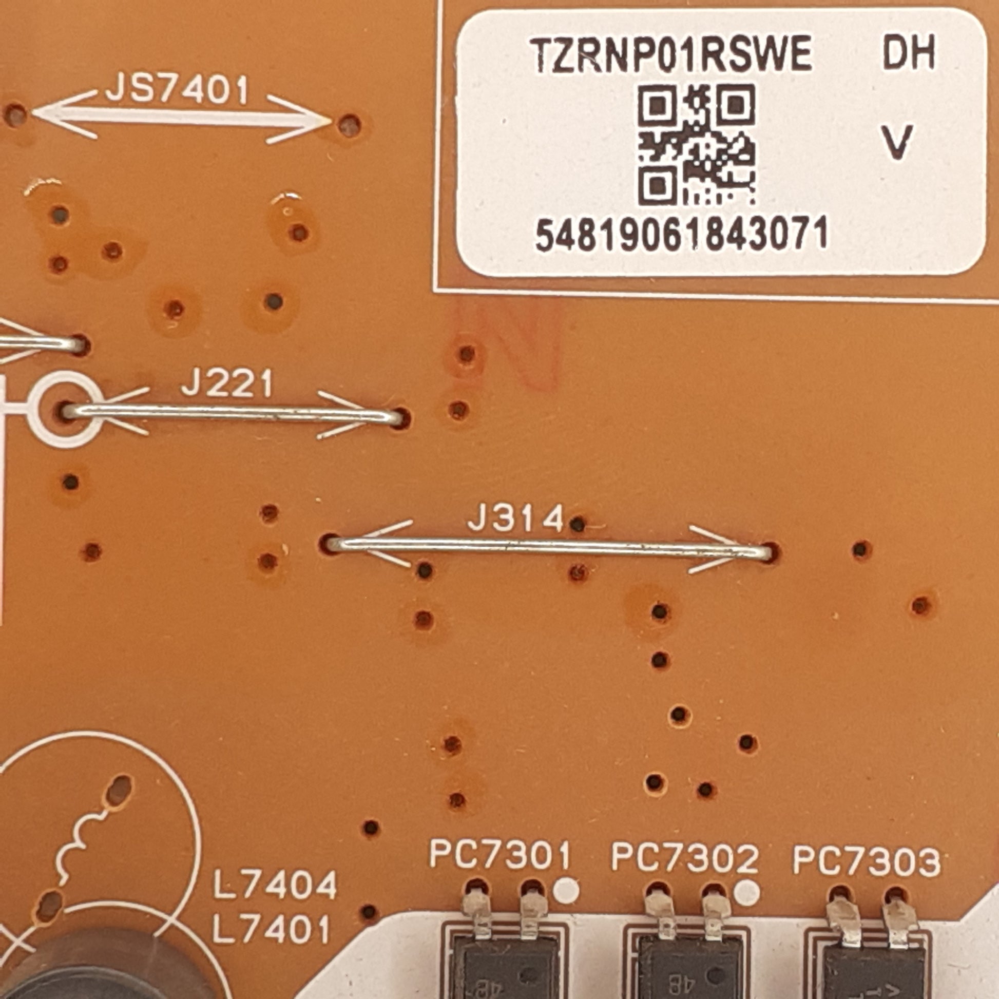 CARTE D'ALIMENTATION TZRNP01RSWE / TNPA6376 (1)[P] pour Télé PANASONIC TX-55FX650B