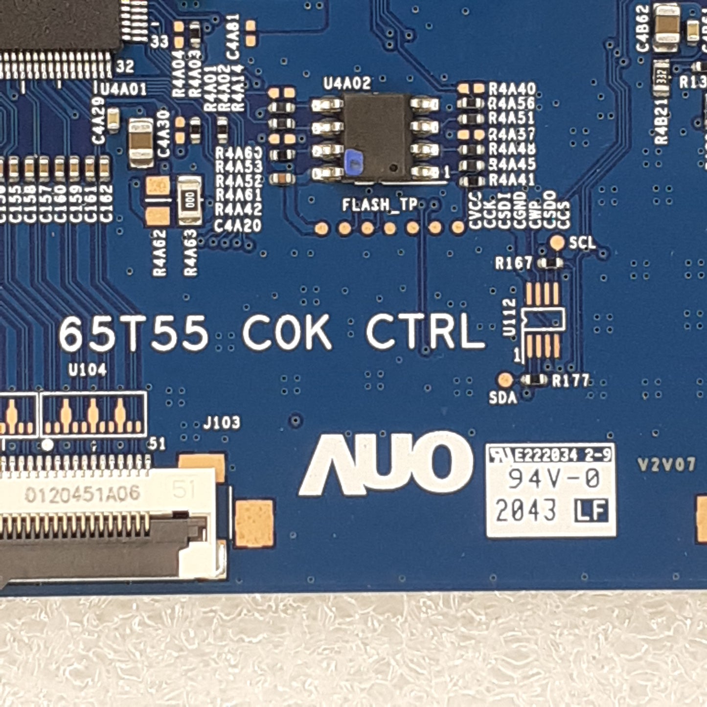 CARTE T-CON AUO 65T55 C0K CTRL pour Télé HISENSE  65U8QF