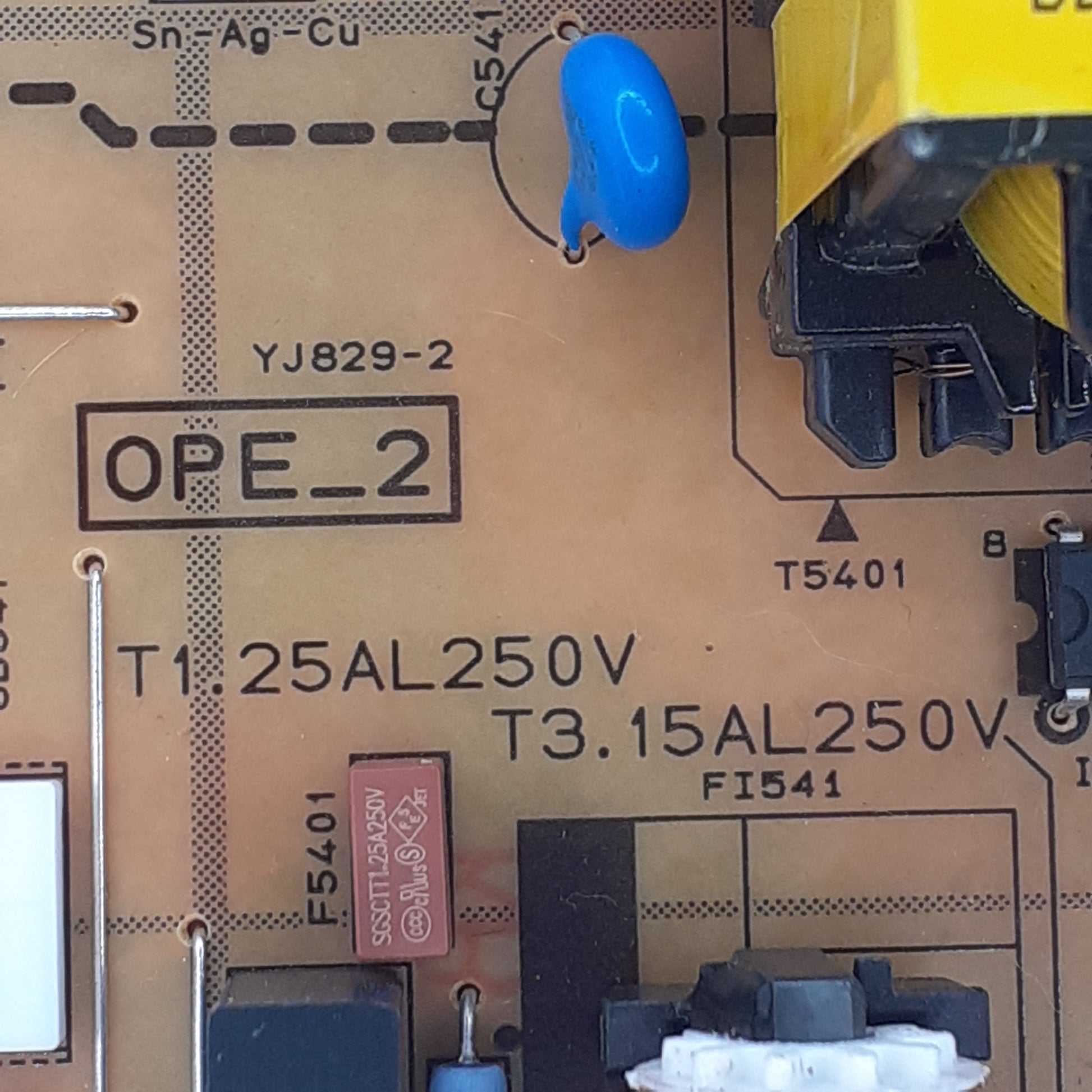 CARTE D'ALIMENTATION OPE_2 YJ829-2 pour ampli YAMAHA RX-V485