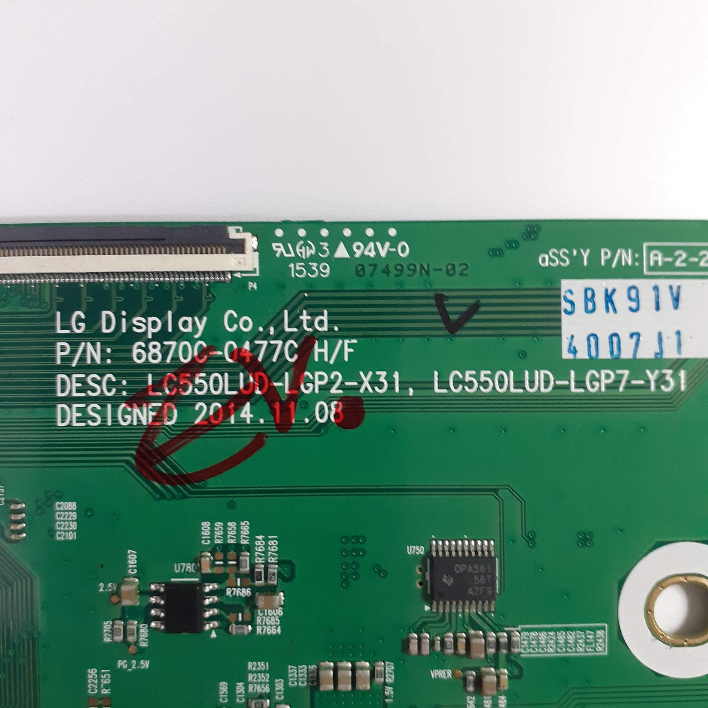 CARTE T-CON 6870c-0477c pour Télé LG 55EG910V-ZB