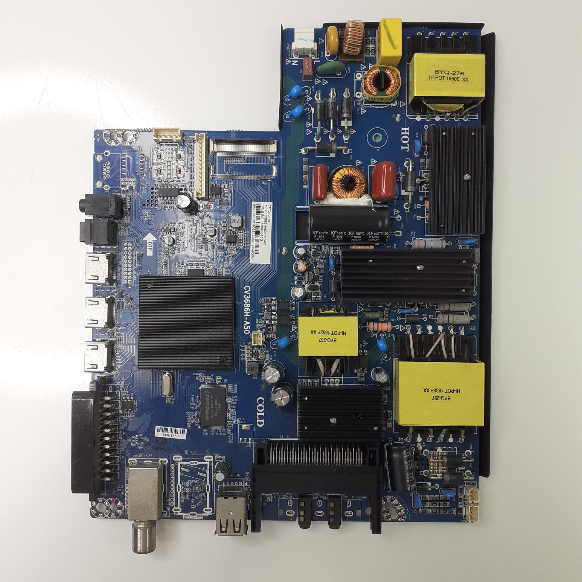 Carte principale combinée CV3686H-A50 / BJM1-155082-3T5G pour Télé BRANDT  B5506UHD LED