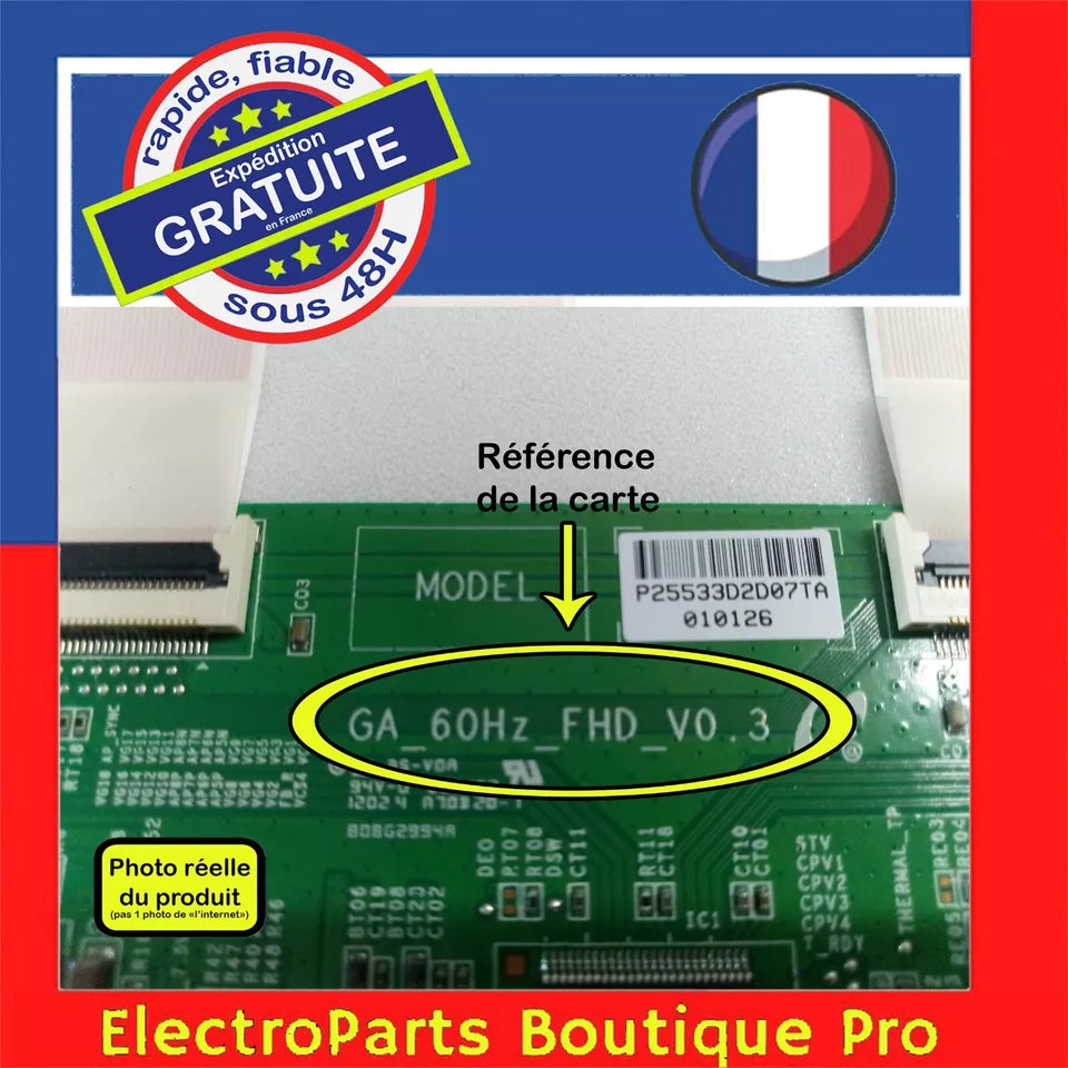 Carte T-CON  GA_60HZ_FHD_V0.3 pour télé TOSHIBA 40HL933G