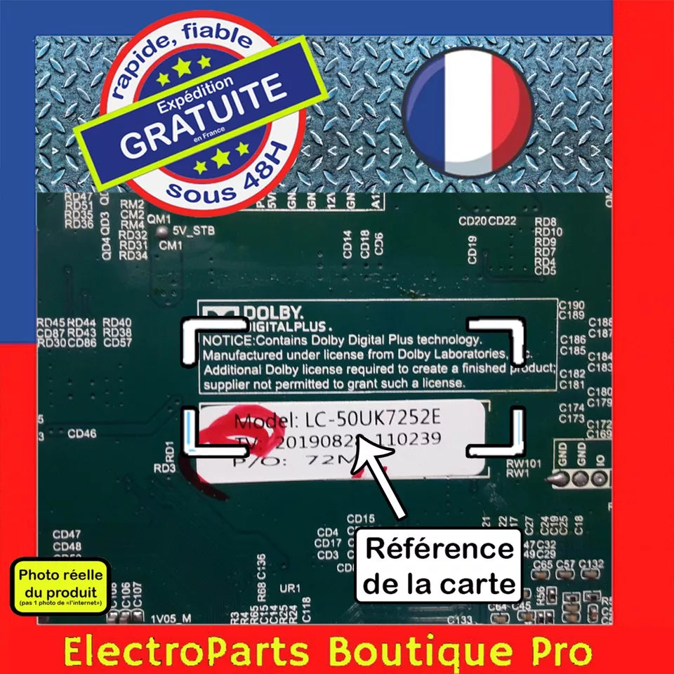 Carte principale  LC-50UK7252E pour télé SHARP  50BJ2E