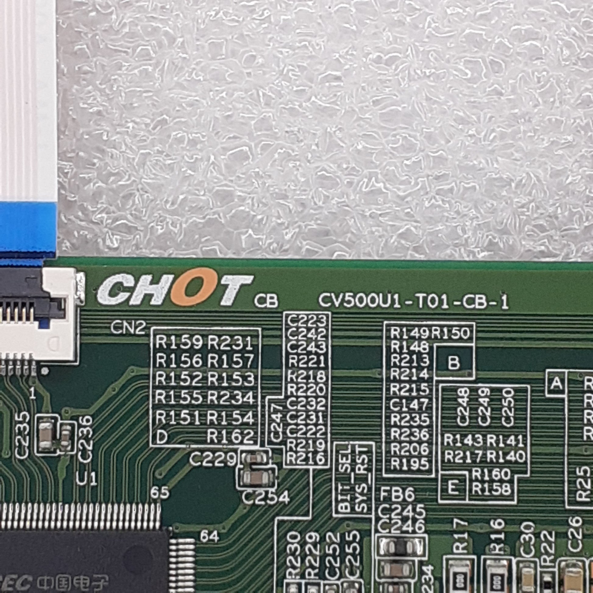 CARTE T-CON CHOT CV500U1-T01-CB-1 pour télé HAIER LDU50H350S