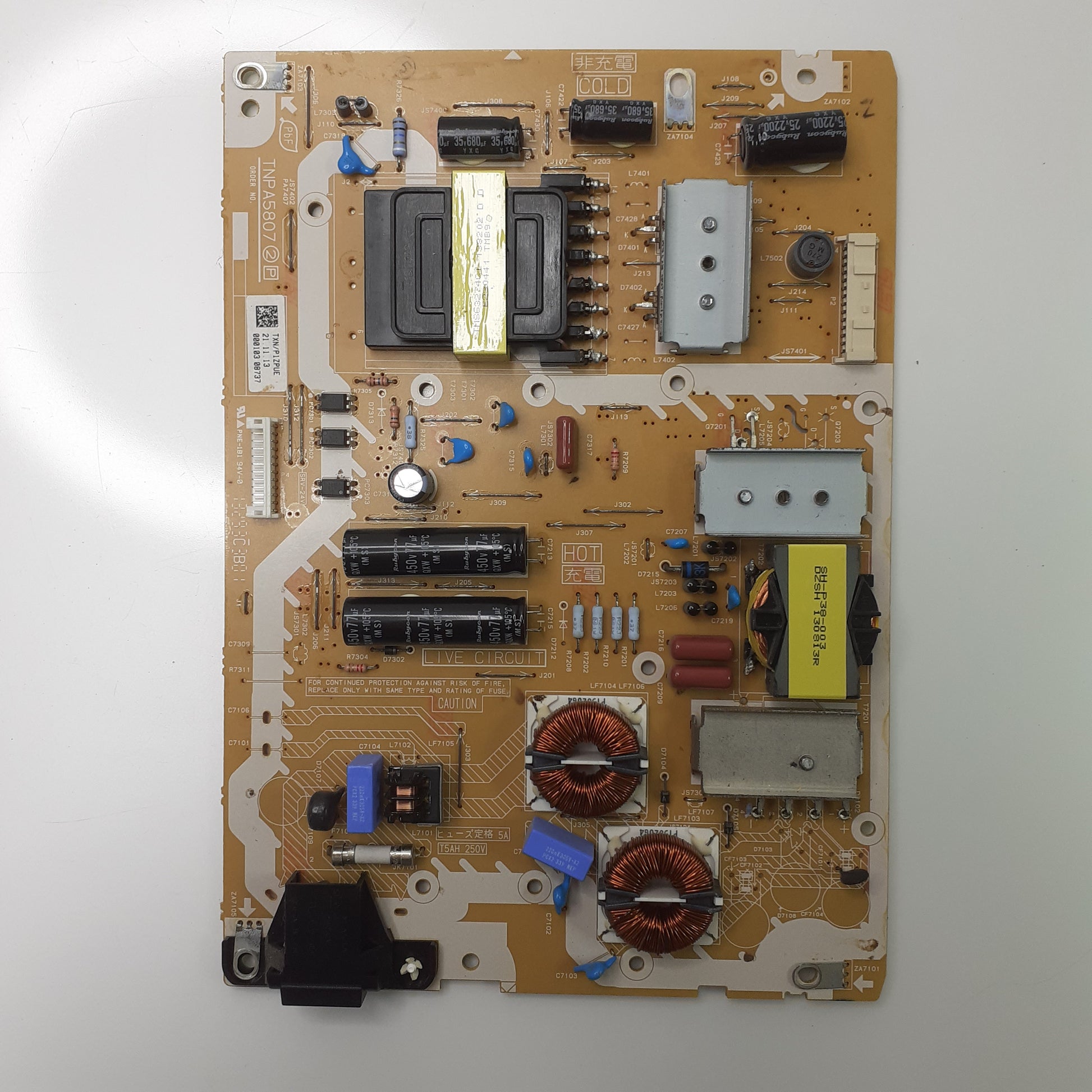 CARTE D'ALIMENTATION TNPA5807-2P TXN/P1ZPUE pour Télé PANASONIC  TX-L50B6E