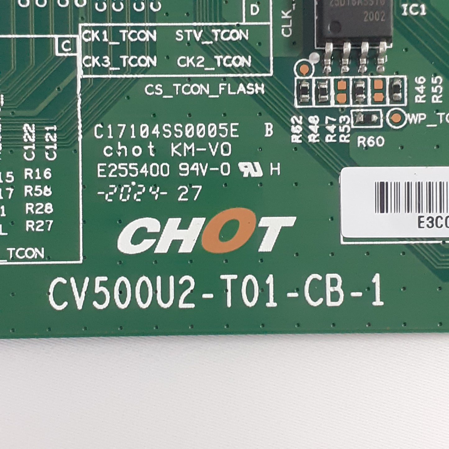 CARTE T-CON CHOT CV500U2-T01-CB-1 pour Télé HISENSE  50AE7000F