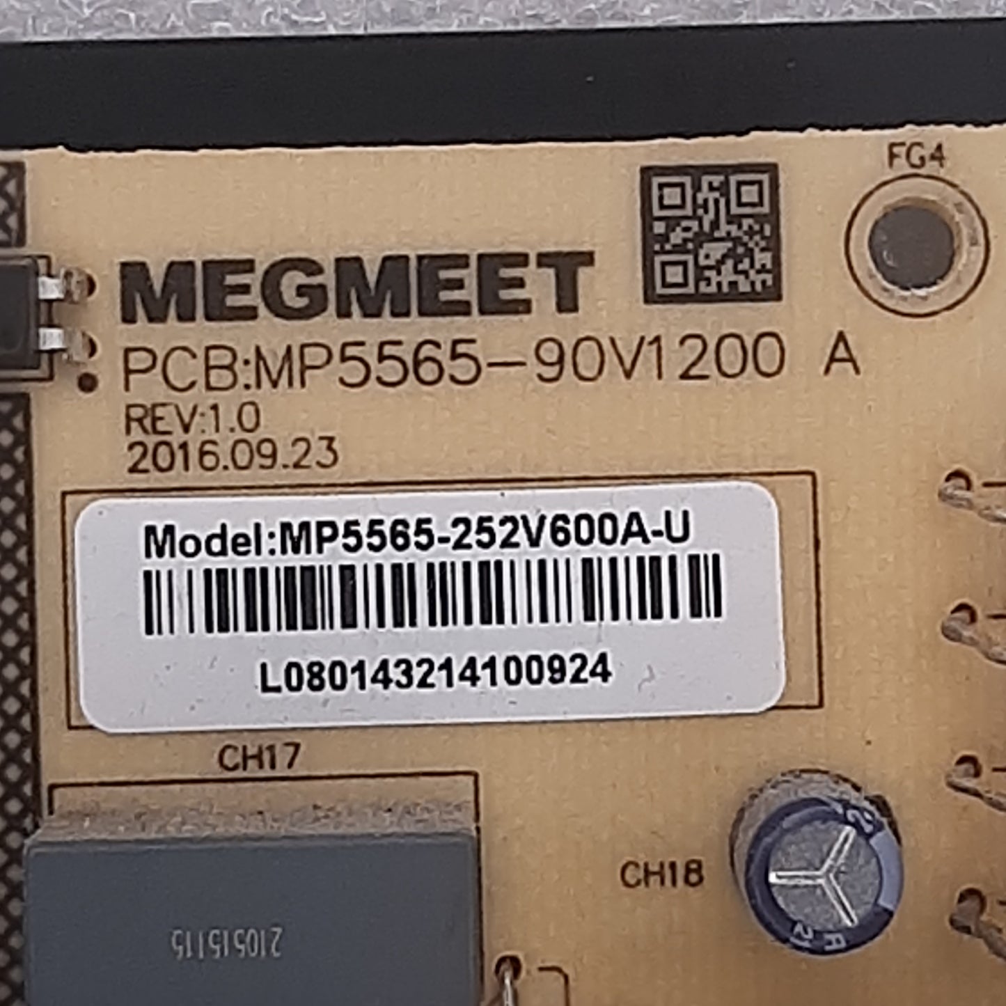 CARTE D'ALIMENTATION MEGMEET MP5565-252V600A-U pour Télé FELSON PSTVEL65LUHD