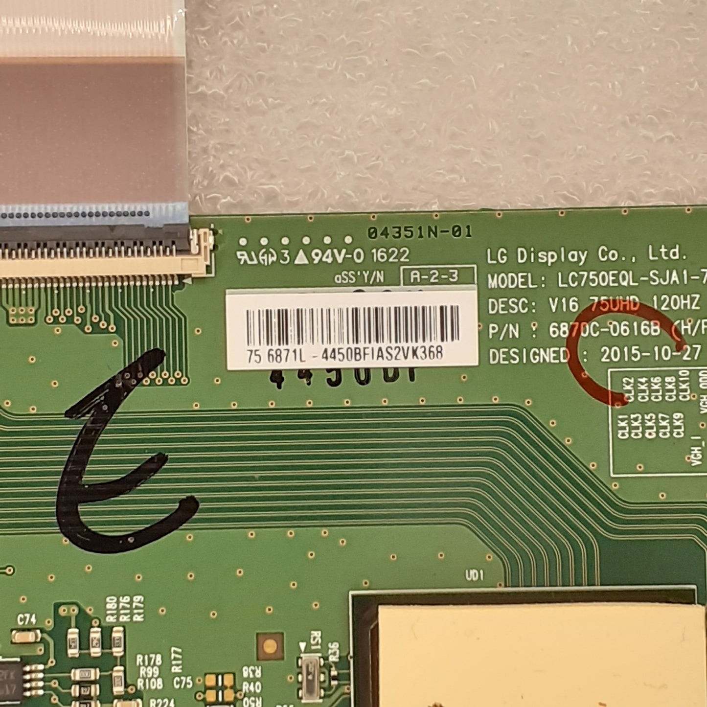 CARTE T-CON LG 6870c-0616b pour Télé SONY KD-75XD8505
