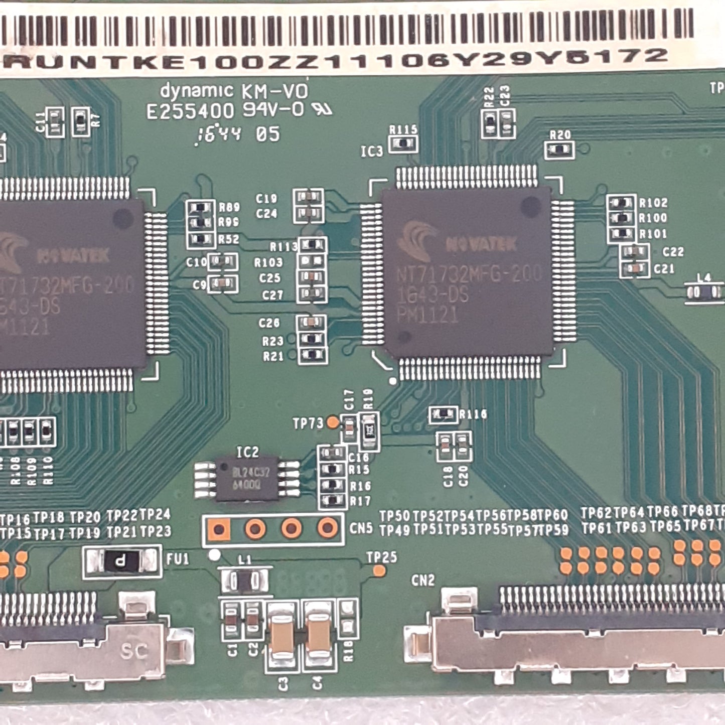 CARTE T-CON RUNTKE100ZZP1 pour moniteur AOC TPT320B5