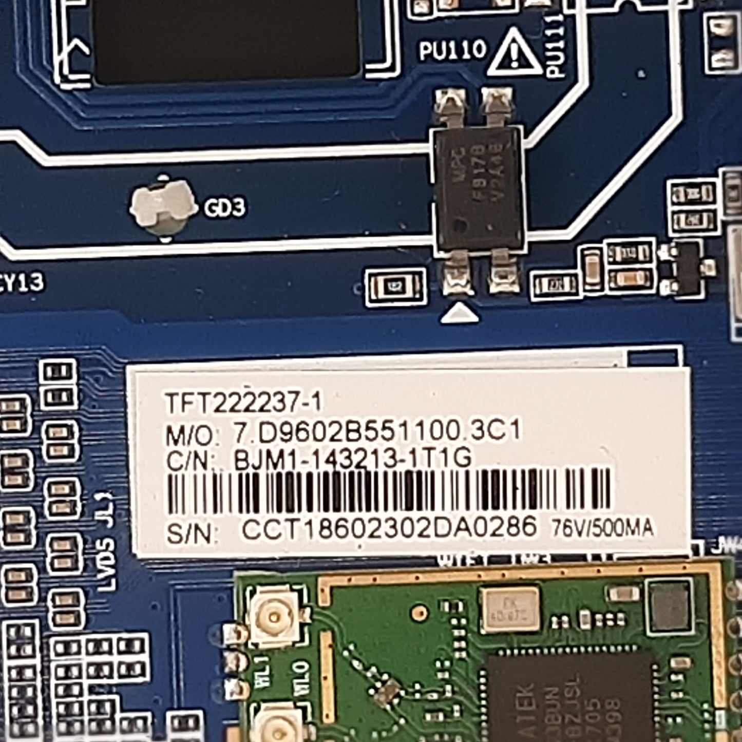 CARTE PRINCIPALE BJM1-143213-1T1G pour Télé SCHNEIDER GMSCLED43UV102