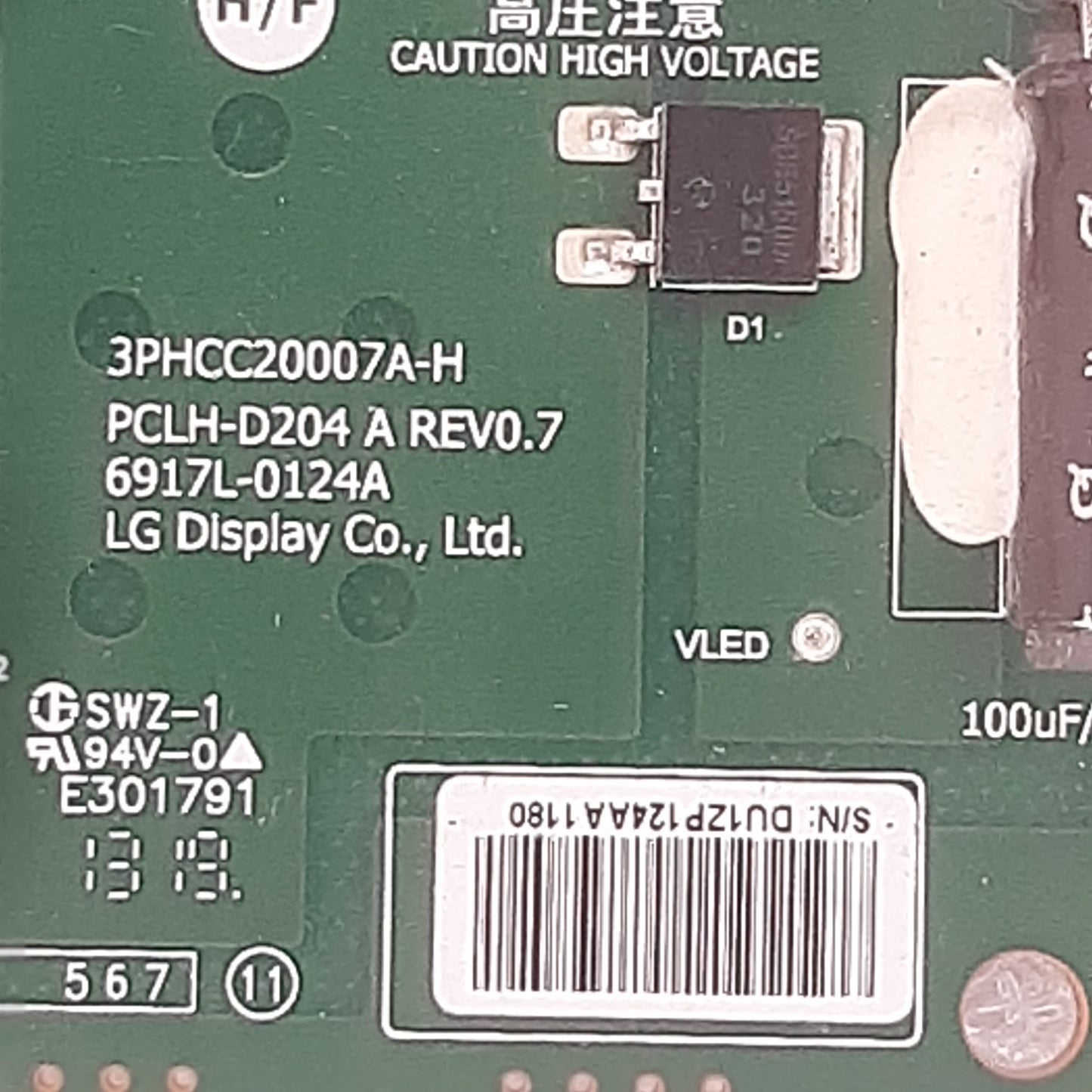 PILOTE LED LG 6917L-0124A pour Télé PANASONIC TX-L47ET60E