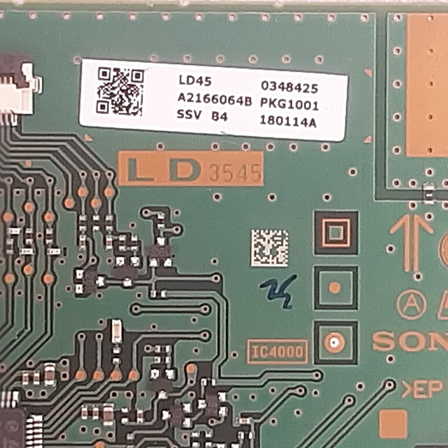 pilote LED A-2166-064-B - 1-981-827-12 (LD45 pour Télé SONY  KD-65XE9005