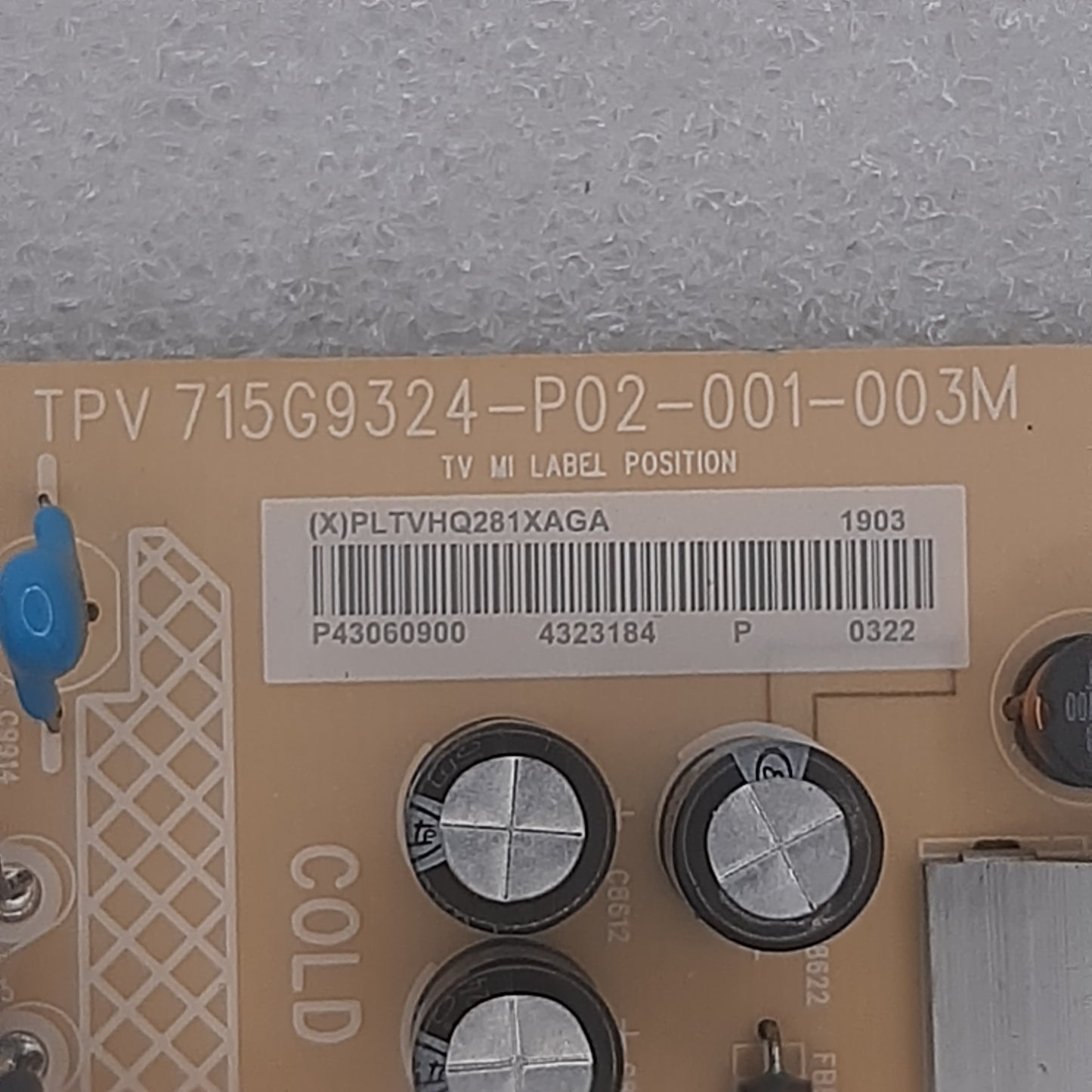 CARTE D'ALIMENTATION TPV (X)PLTVHQ281XAGA pour Télé PHILIPS 43PUS6753/12