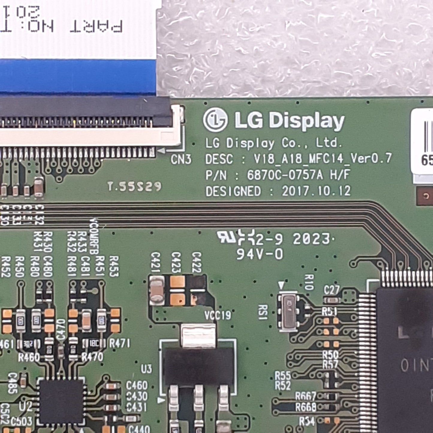 CARTE T-CON LG 6870c-0757A pour Télé PANASONIC TX-55FX613E