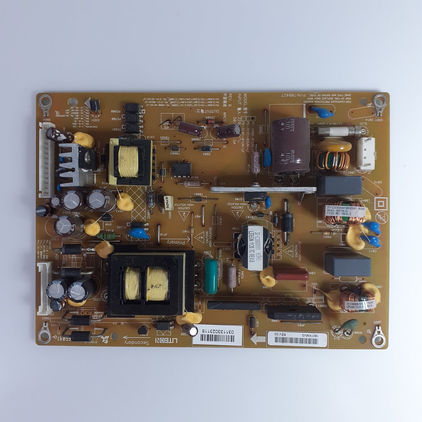 CARTE D'ALIMENTATION 1801KVMV  REV:03  / PE-3900-01UN-LF pour Télé TOSHIBA