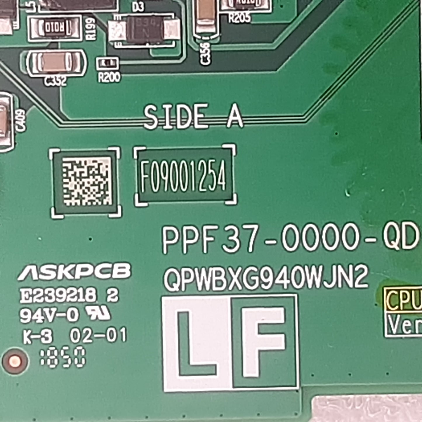 CARTE PRINCIPALE QPWBXG940WJN2 PPF37-0000-QD pour Vidéoprojecteur BENQ W2700