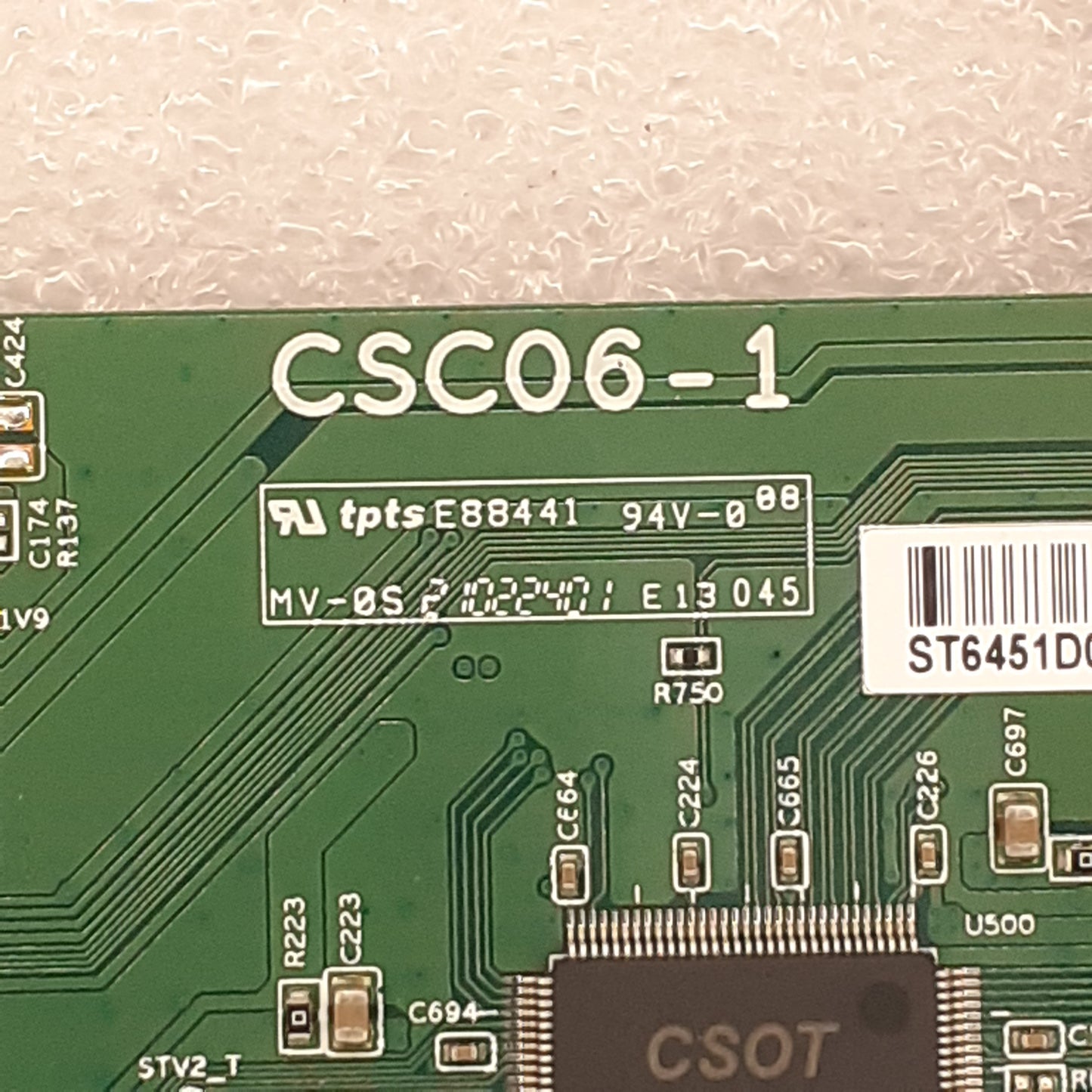 CARTE T-CON CSC06-1 ST6451D03-3 pour Télé TCL  65C815