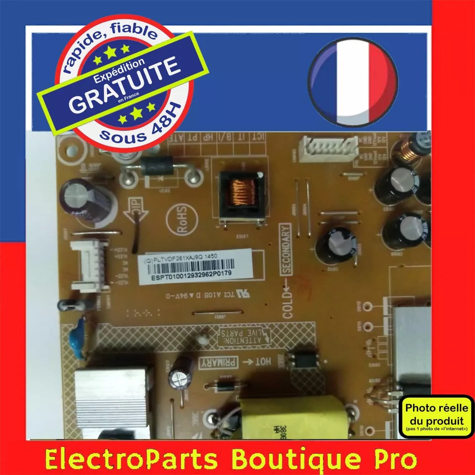 Carte d'alimentation (Q)PLTVDF261XAJ9Q  715G6197-P02-005-002E pour télé PHILIPS  28PHH4109/O88