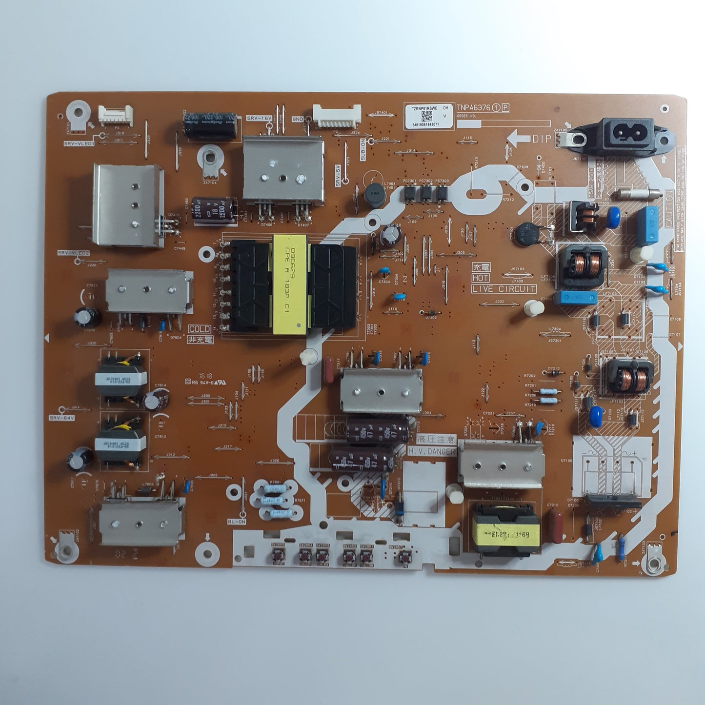 CARTE D'ALIMENTATION TZRNP01RSWE / TNPA6376 (1)[P] pour Télé PANASONIC TX-55FX650B