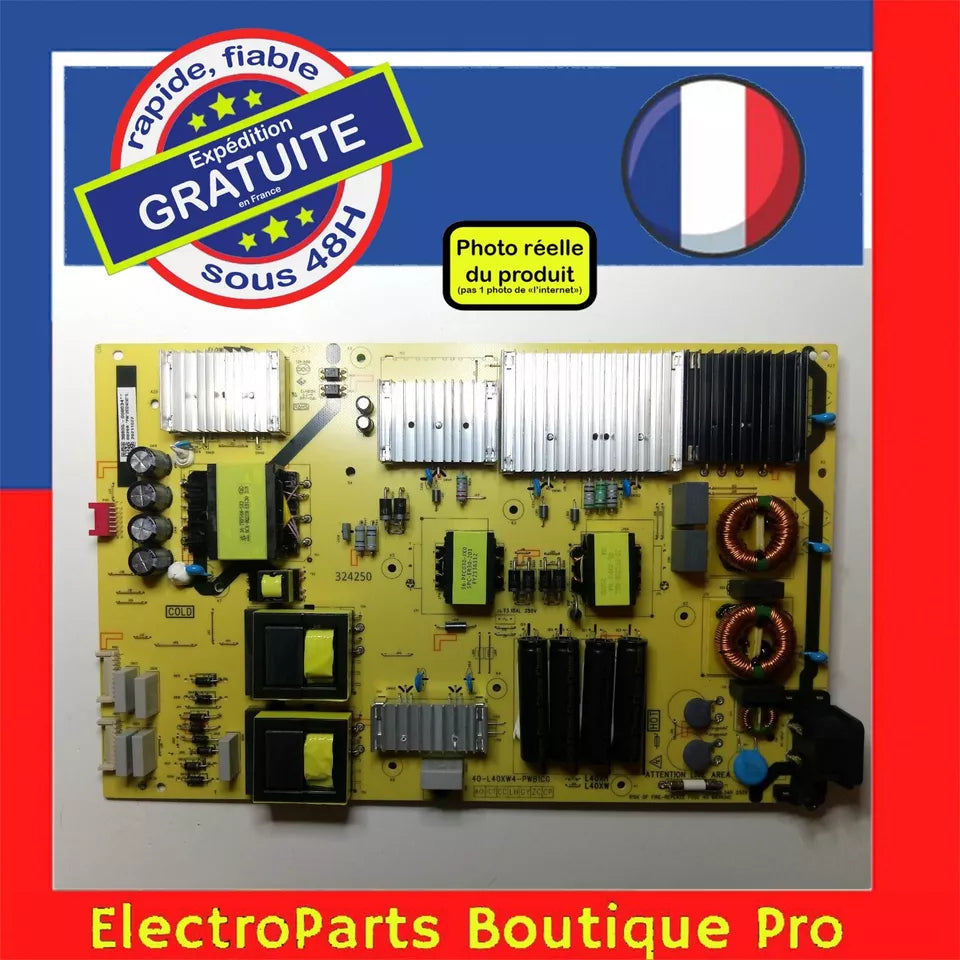 Carte d'alimentation 40-L40XW4-PWB1CG pour télé TCL 75C721 X1