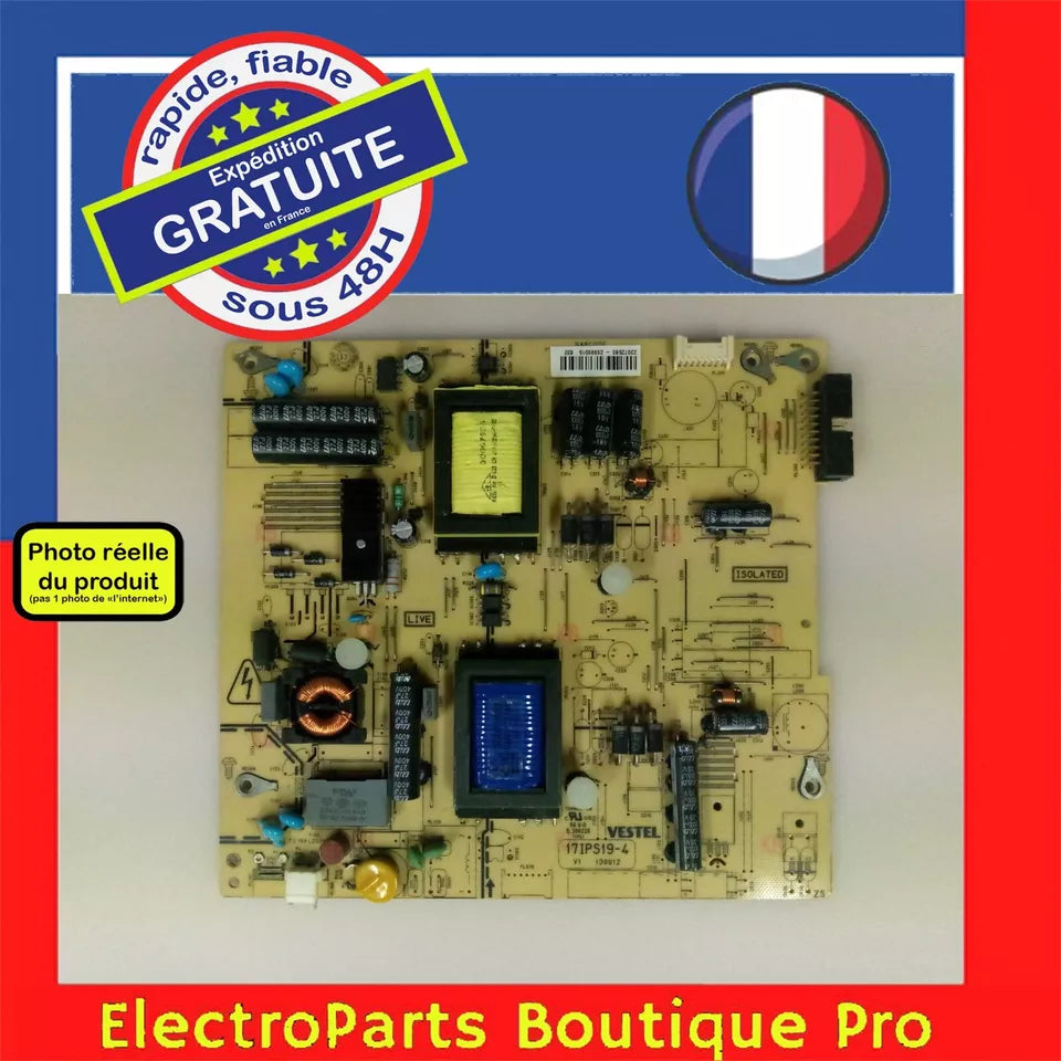 Carte d'alimentation VESTEL 17IPS19-4 23072580 pour télé  TOSHIBA  32 POUCES