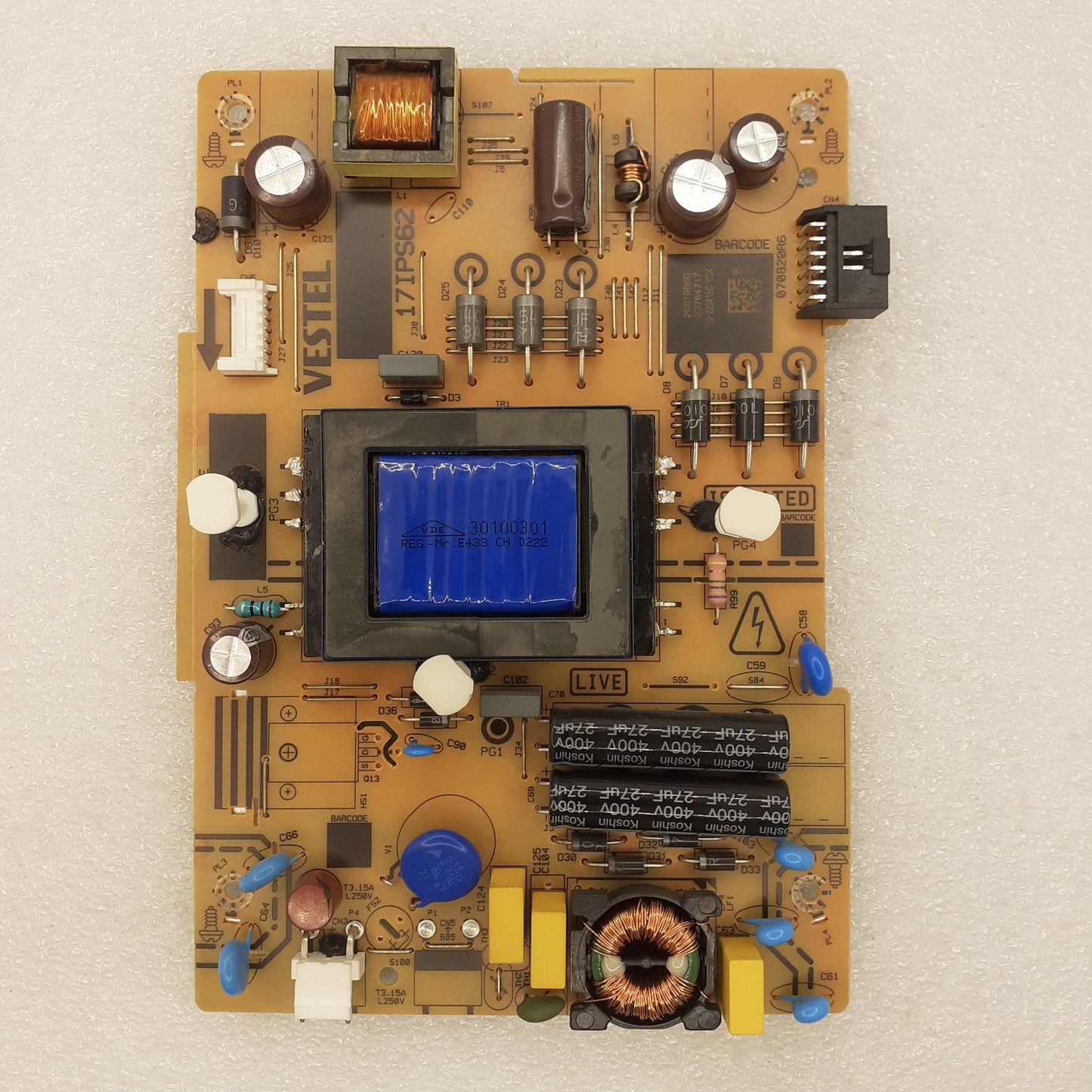 CARTE D'ALIMENTATION VESTEL 23764717 pour Télé HITACHI  43F501HAK5360