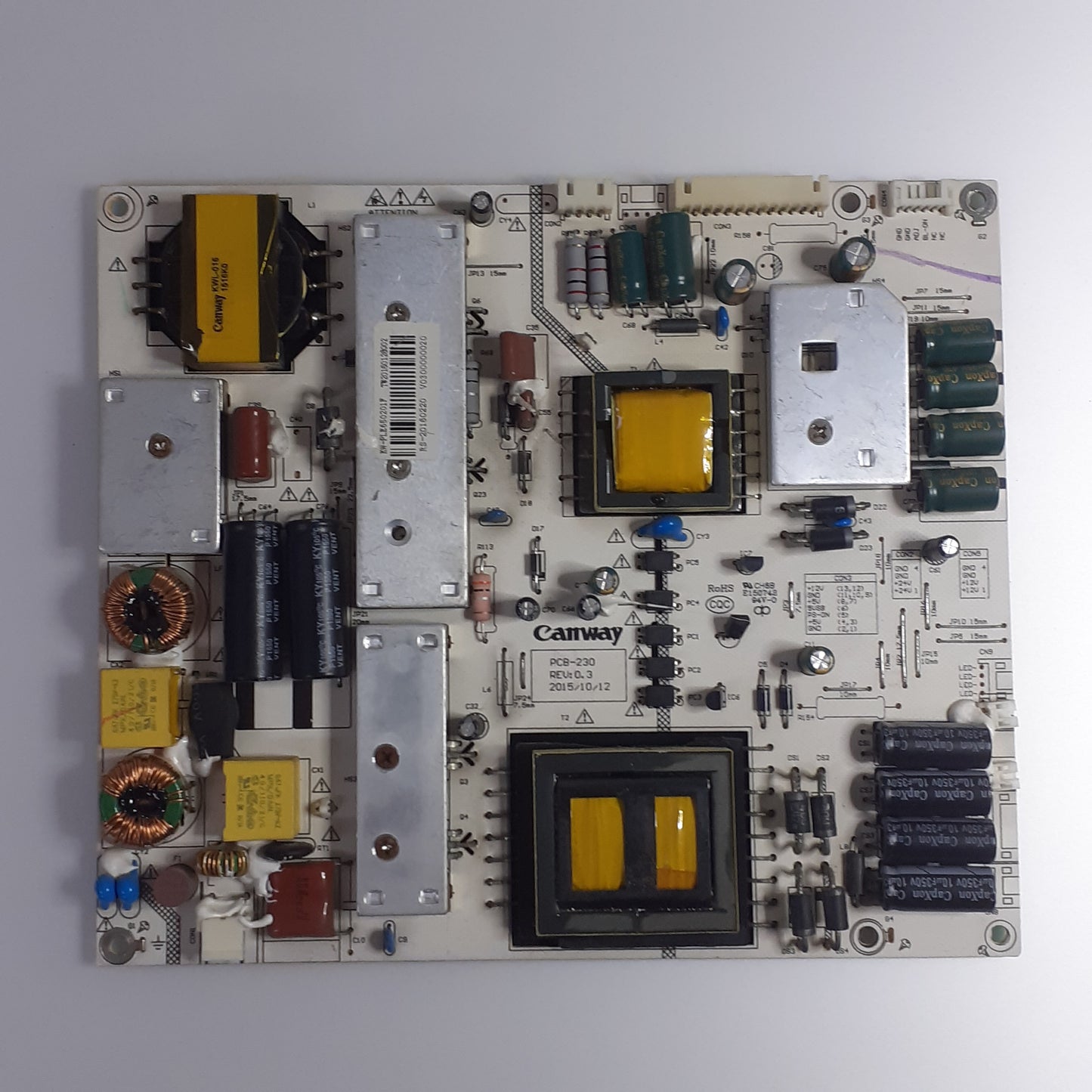 CARTE D'ALIMENTATION CANWAY PCB--230 REV:0.3 KW-PLE650201F pour Télé SCHNEIDER LD65-SCN08FHB