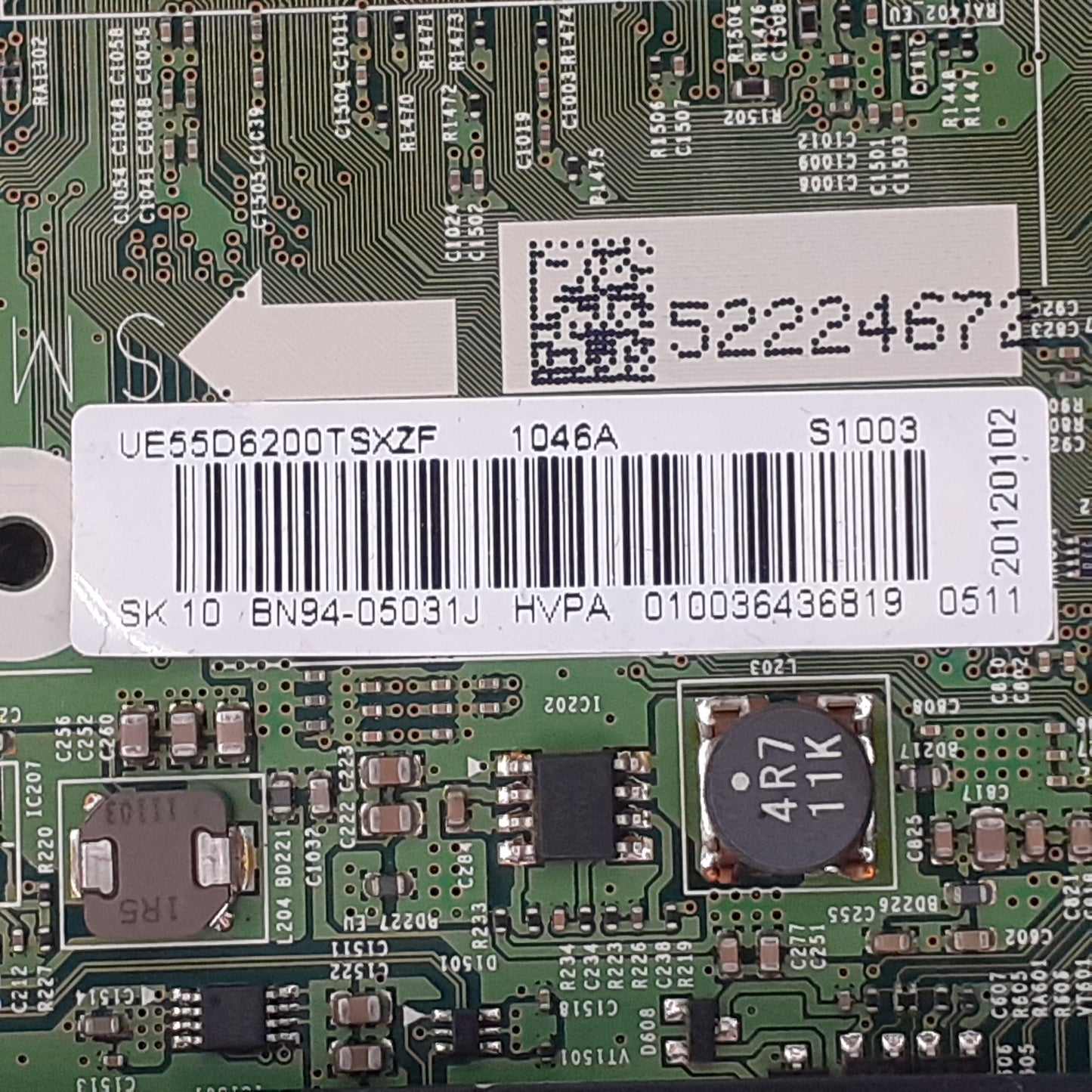 CARTE PRINCIPALE BN94-05031J pour Télé SAMSUNG  UE55D6200TSXZF