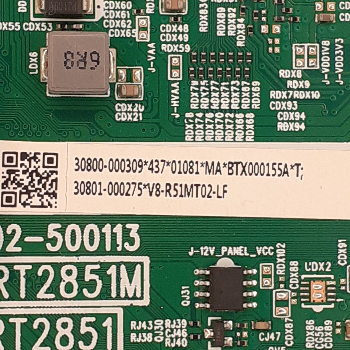 Carte principale combinée V8-R51MT02-LF pour Télé TCL 43P725