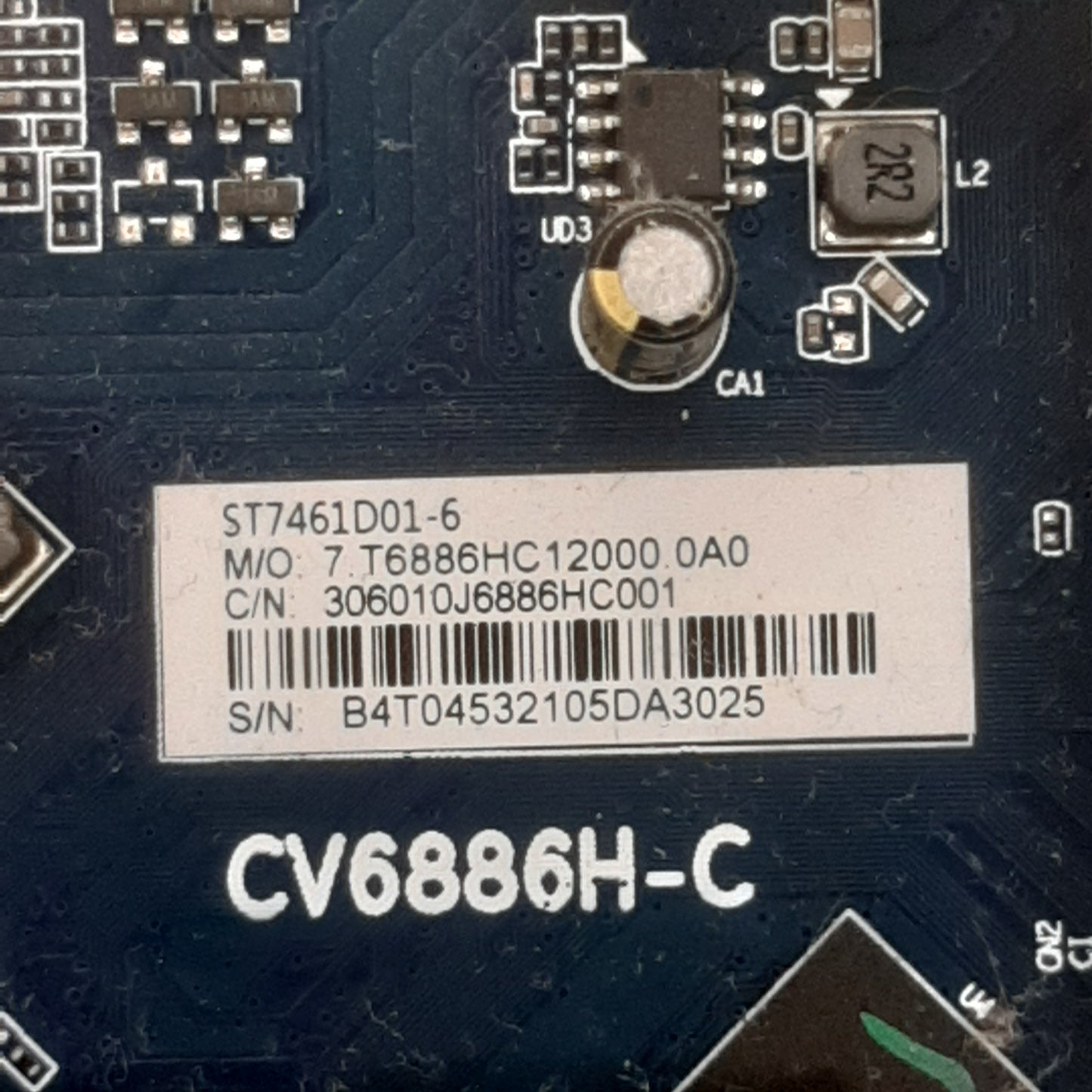 CARTE PRINCIPALE 7.T6886HC12000.0A0 pour Télé FELSON PSTVEL65LUHD