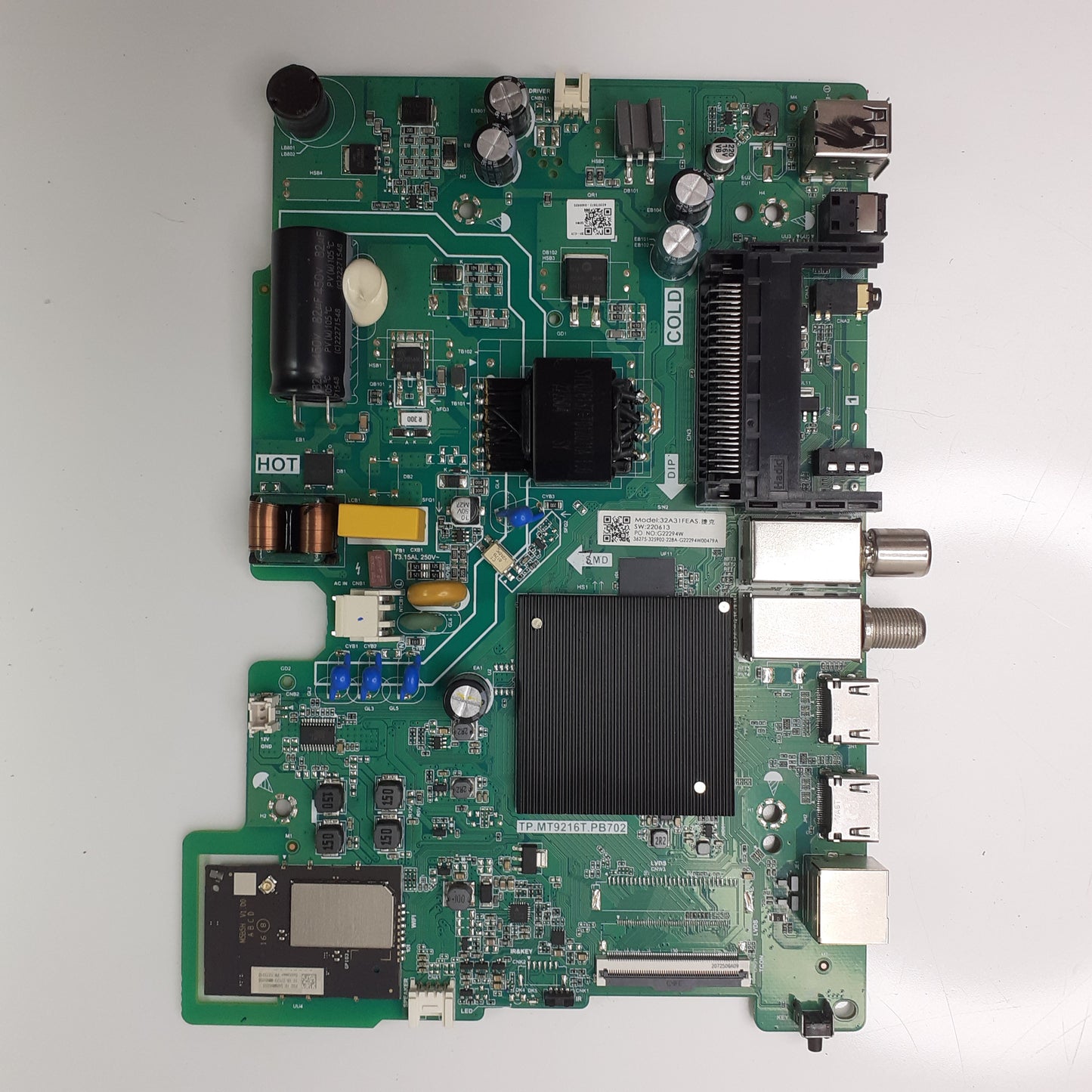 CARTE PRINCIPALE 32A31FEAS / TP.MT9216T.PB702 pour Télé HISENSE  32A4HA