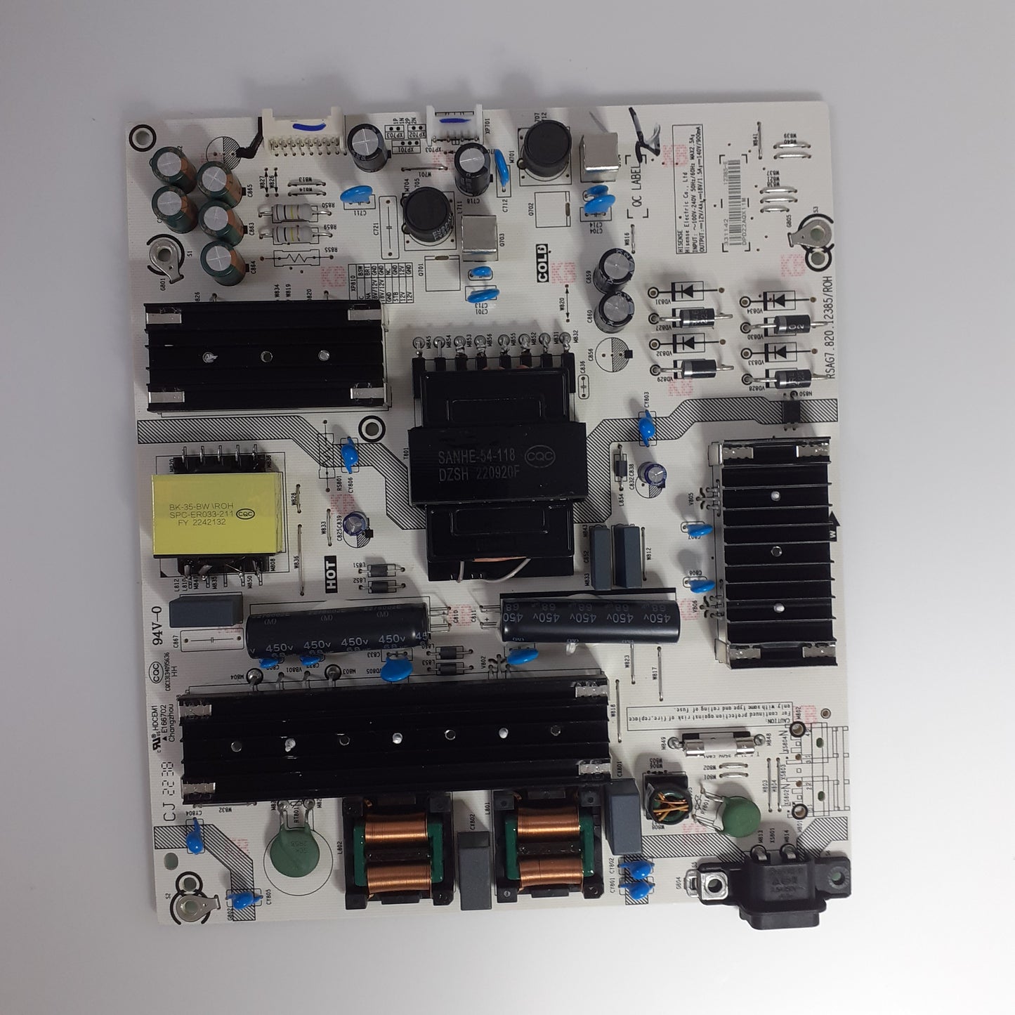 CARTE D'ALIMENTATION 12385-E / RSAG7.820.12385/ROH pour Télé HISENSE  58A7GQ